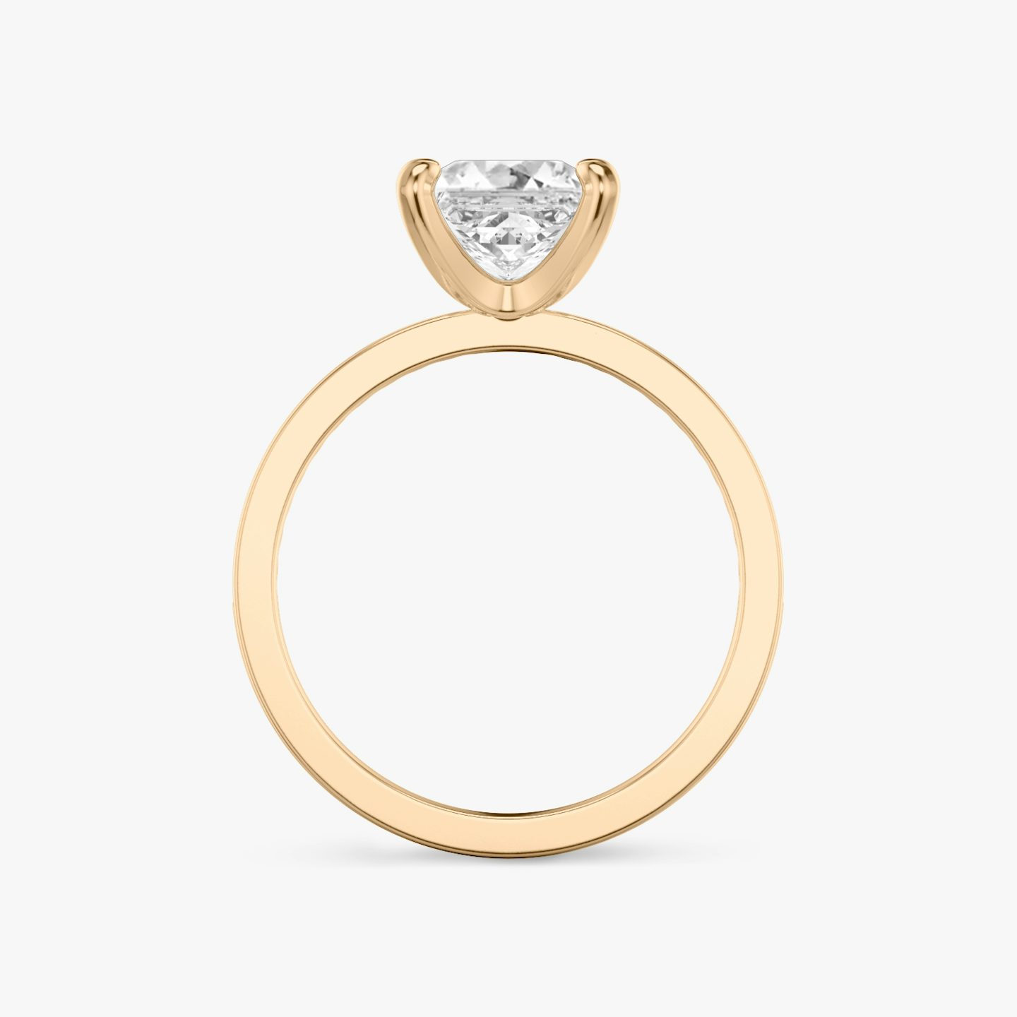 The Devotion | Princess | 14k | Rose Gold | bandAccent: Pavé | bandStoneShape: Round Brilliant | bandStoneStyle: original | diamondOrientation: vertical | caratWeight: other