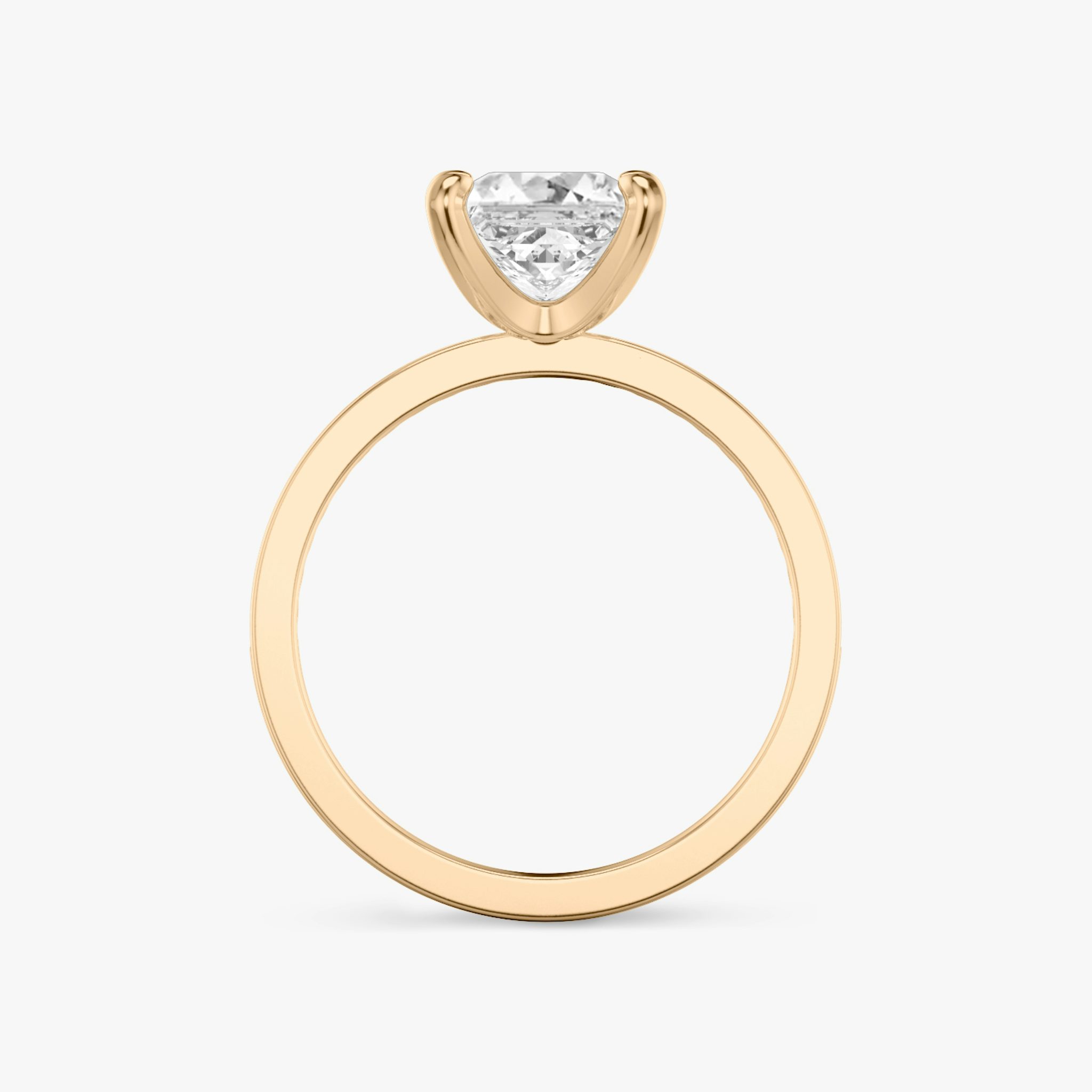 The Devotion | princess | 14k | rose-gold | bandAccent: pave | bandStoneShape: round-brilliant | bandStoneStyle: original | diamondOrientation: vertical | caratWeight: other