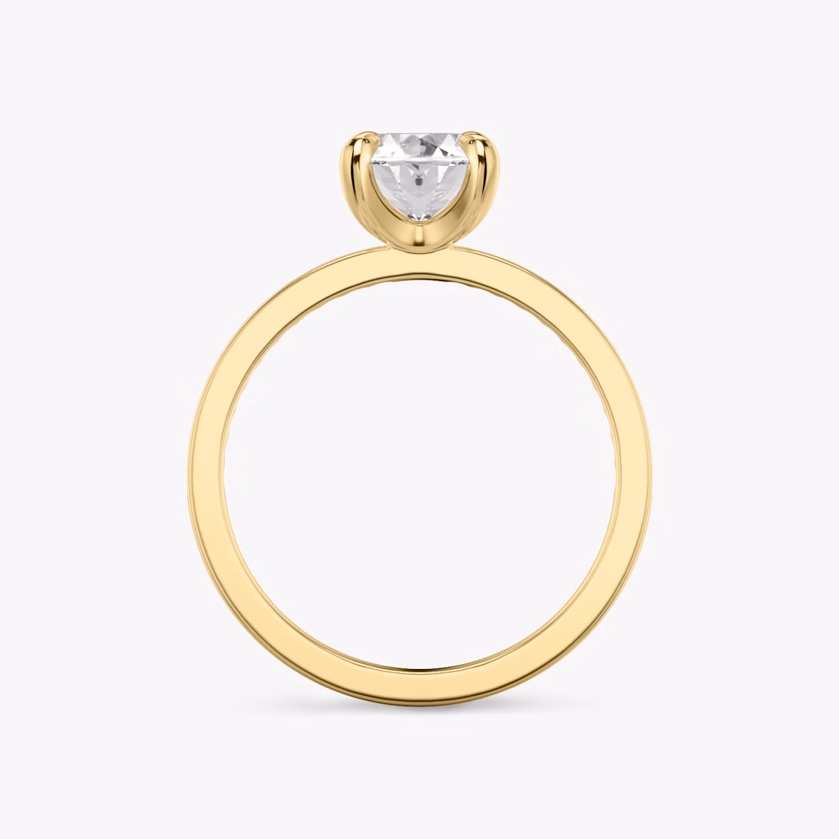 The Devotion | Oval | 18k | Yellow Gold | bandAccent: Pavé | bandStoneShape: Round Brilliant | bandStoneStyle: original | diamondOrientation: vertical | caratWeight: other