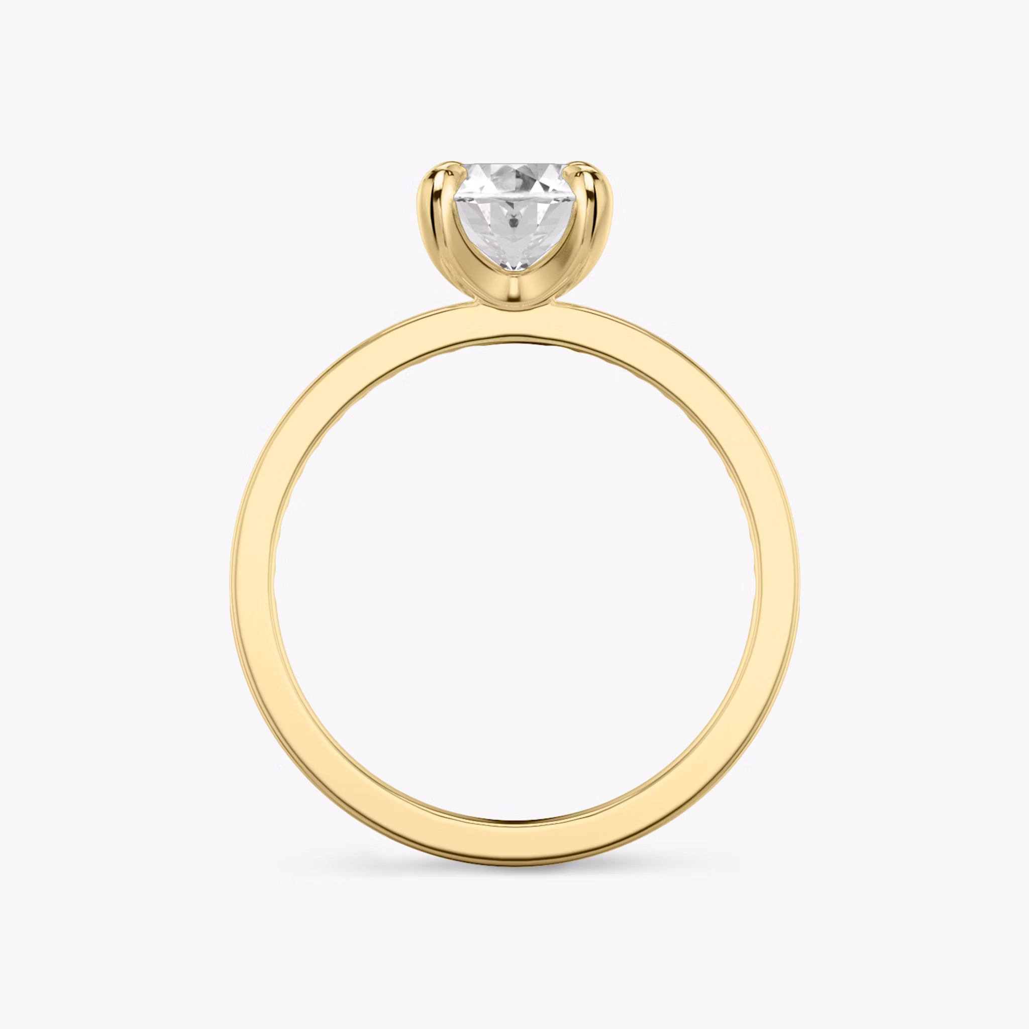 The Devotion | Oval | 18k | Yellow Gold | bandAccent: Pavé | bandStoneShape: Round Brilliant | bandStoneStyle: original | diamondOrientation: vertical | caratWeight: other