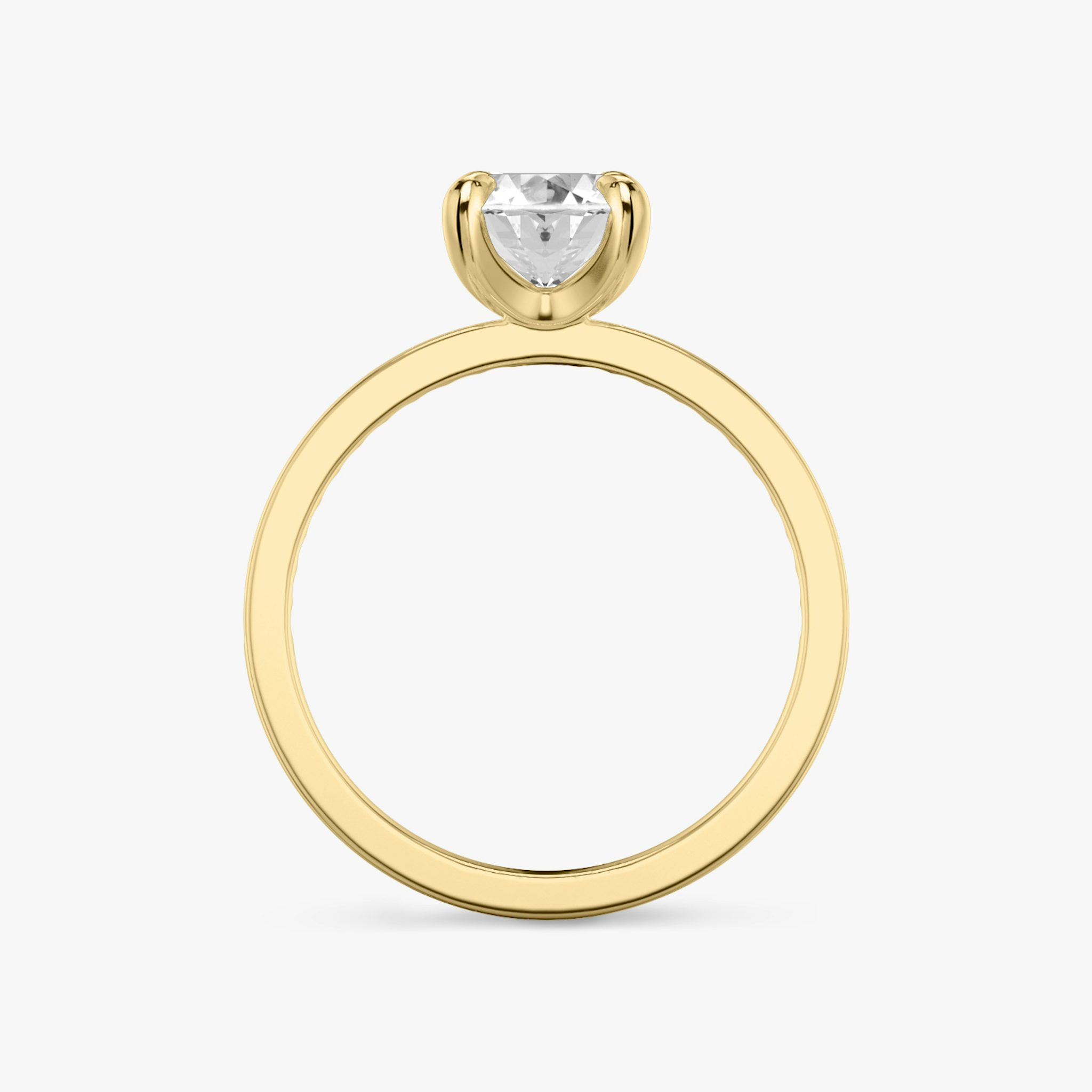 The Devotion | Oval | 18k | Yellow Gold | bandAccent: Pavé | bandStoneShape: Round Brilliant | bandStoneStyle: original | diamondOrientation: vertical | caratWeight: other