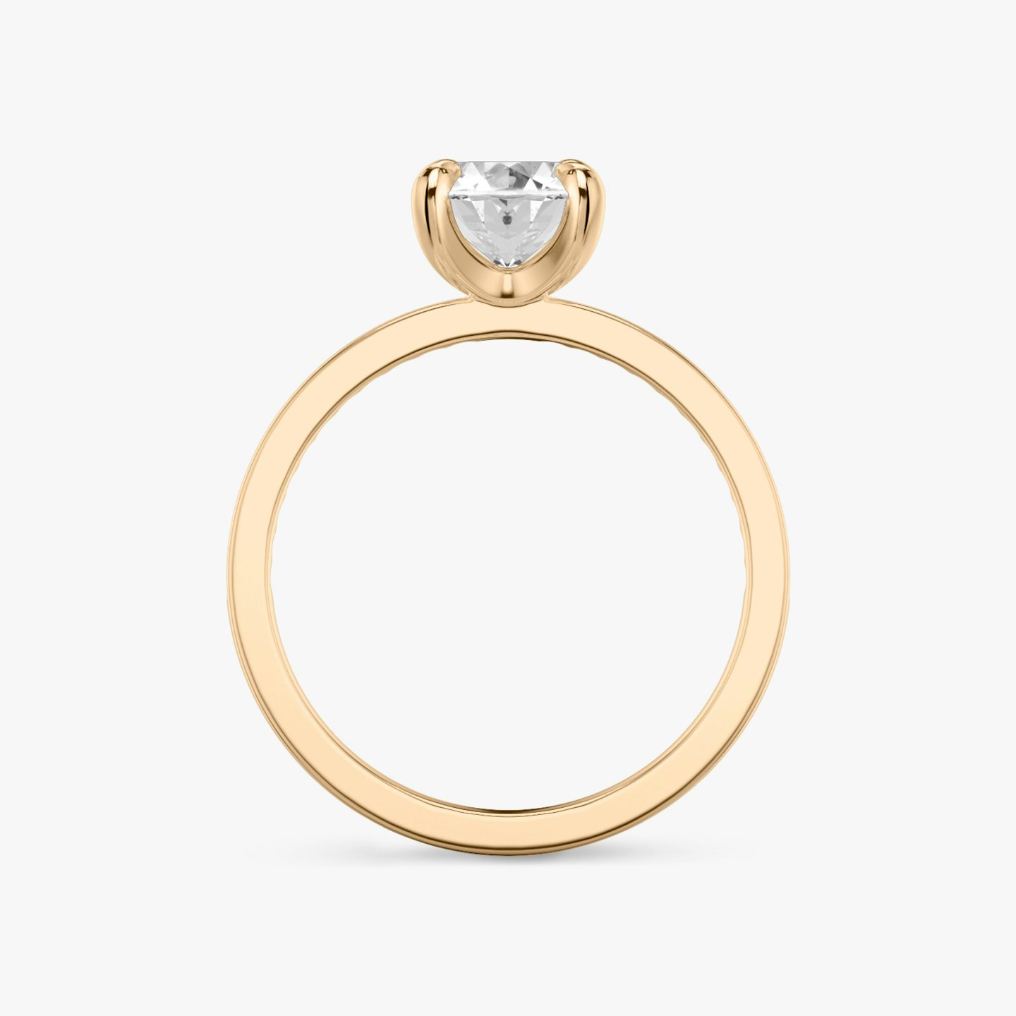 The Devotion | Oval | 14k | Rose Gold | bandAccent: Pavé | bandStoneShape: Round Brilliant | bandStoneStyle: original | diamondOrientation: vertical | caratWeight: other