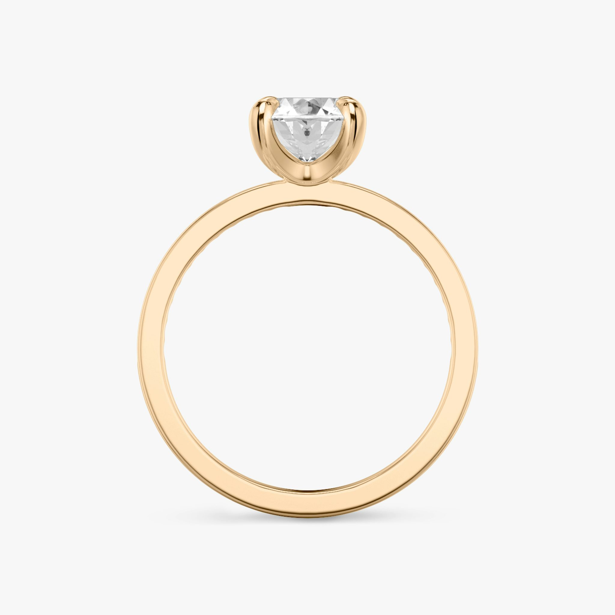 The Devotion | Oval | 14k | Rose Gold | bandAccent: Pavé | bandStoneShape: Round Brilliant | bandStoneStyle: original | diamondOrientation: vertical | caratWeight: other