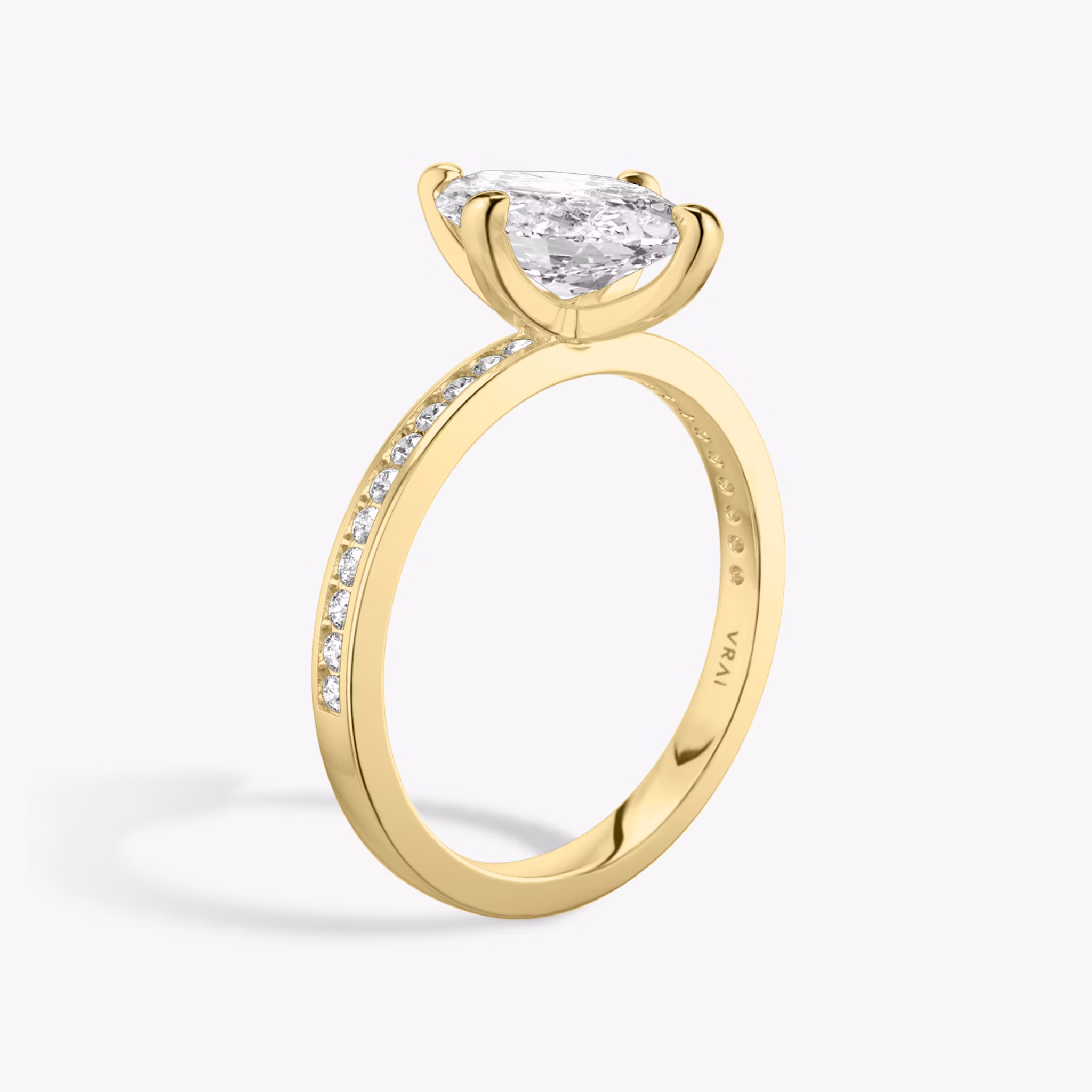 The Devotion | Marquise | 18k | Yellow Gold | bandAccent: Pavé | bandStoneShape: Round Brilliant | bandStoneStyle: original | diamondOrientation: vertical | caratWeight: other