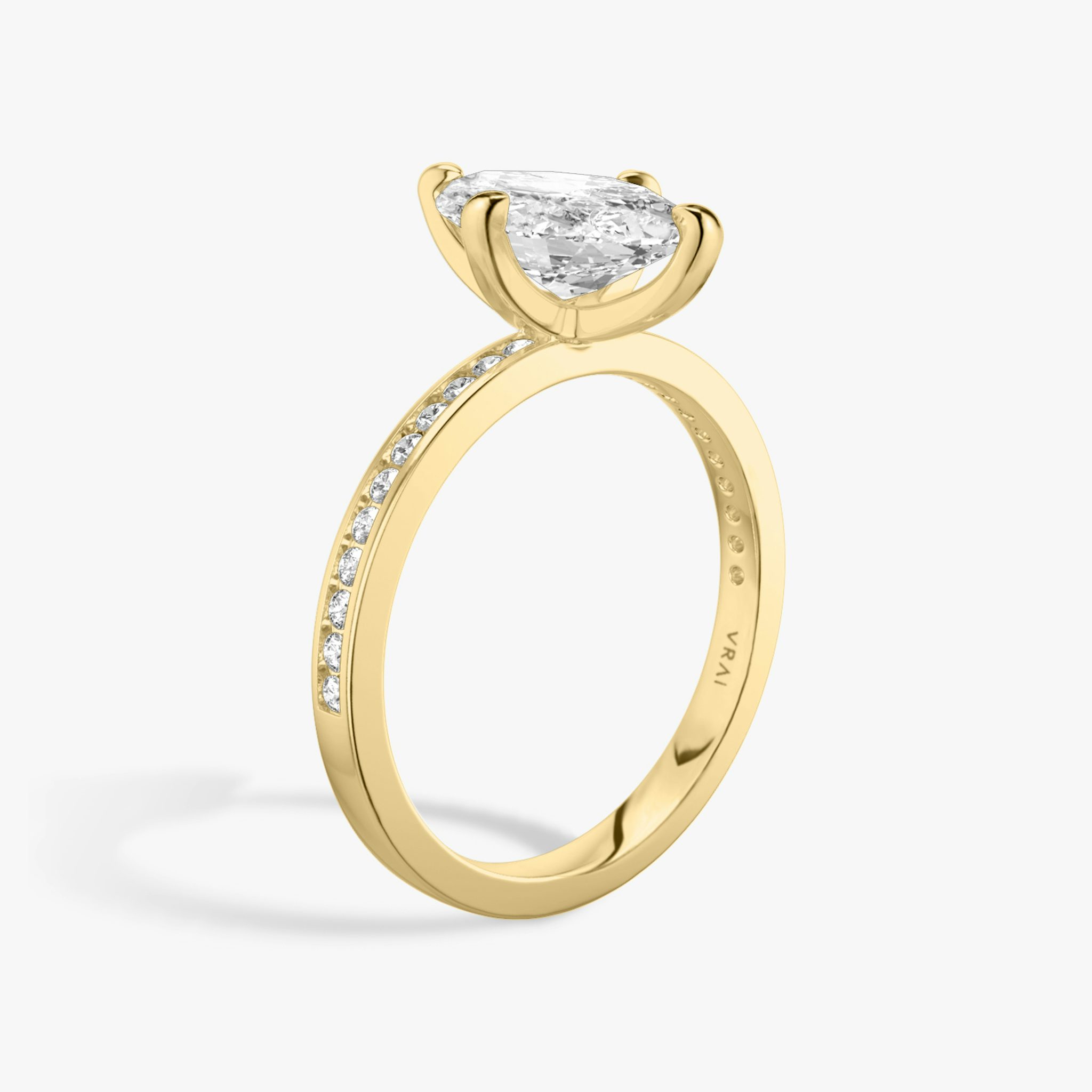 The Devotion | Marquise | 18k | Yellow Gold | bandAccent: Pavé | bandStoneShape: Round Brilliant | bandStoneStyle: original | diamondOrientation: vertical | caratWeight: other
