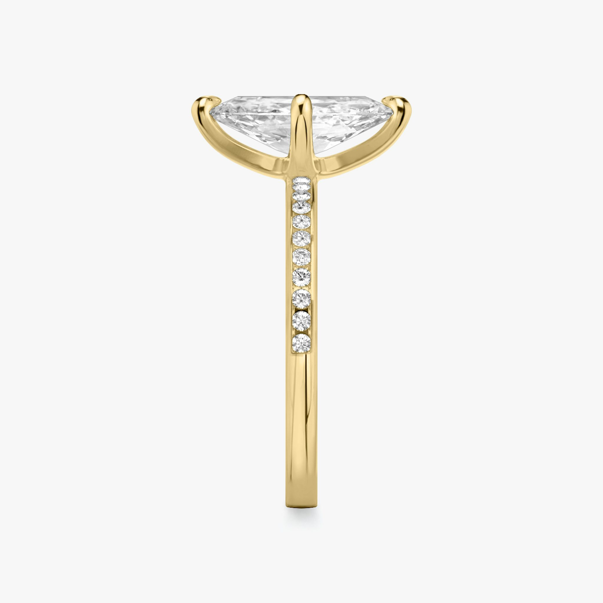 The Devotion | Marquise | 18k | Yellow Gold | bandAccent: Pavé | bandStoneShape: Round Brilliant | bandStoneStyle: original | diamondOrientation: vertical | caratWeight: other