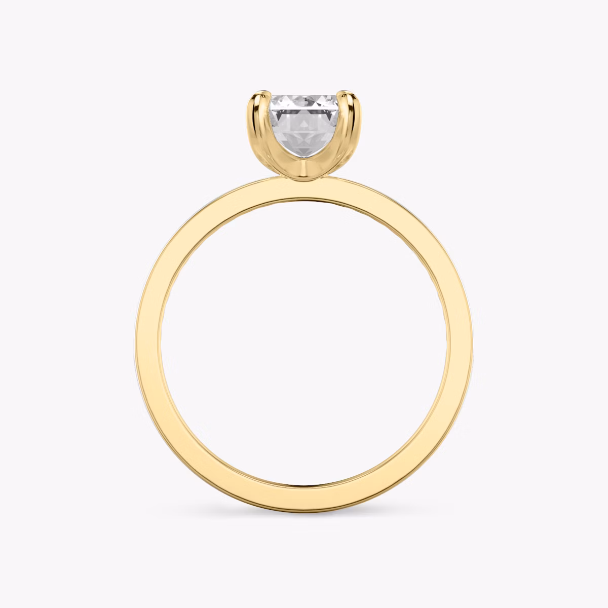 The Devotion | Emerald | 18k | Yellow Gold | bandAccent: Pavé | bandStoneShape: Round Brilliant | bandStoneStyle: original | diamondOrientation: vertical | caratWeight: other