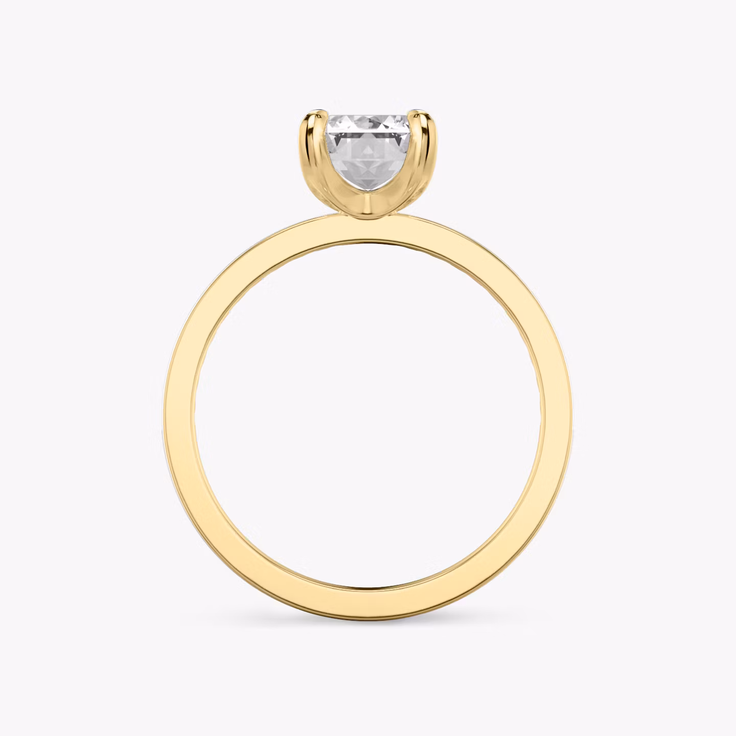 The Devotion | Emerald | 18k | Yellow Gold | bandAccent: Pavé | bandStoneShape: Round Brilliant | bandStoneStyle: original | diamondOrientation: vertical | caratWeight: other