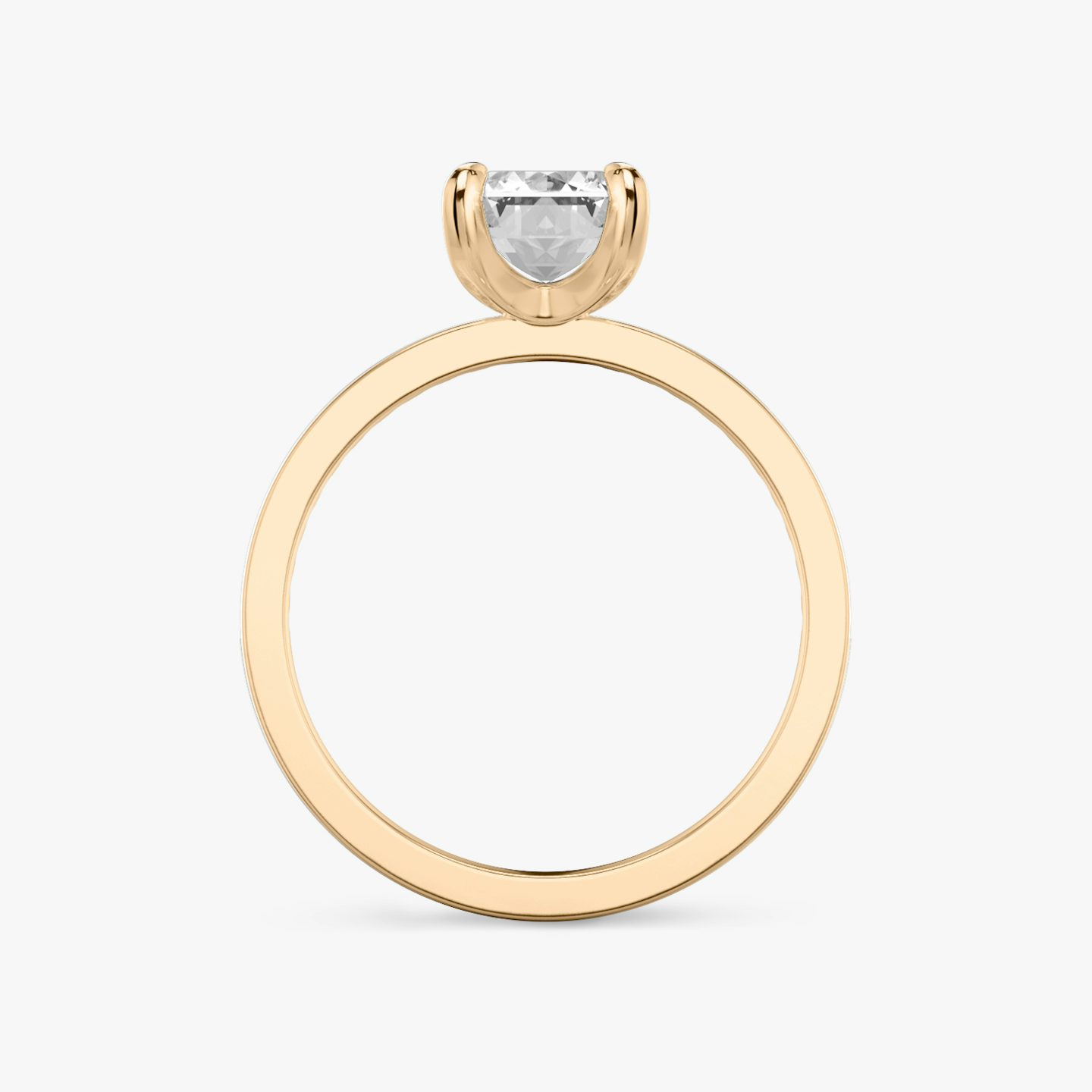 The Devotion | Emerald | 14k | Rose Gold | bandAccent: Pavé | bandStoneShape: Round Brilliant | bandStoneStyle: original | diamondOrientation: vertical | caratWeight: other