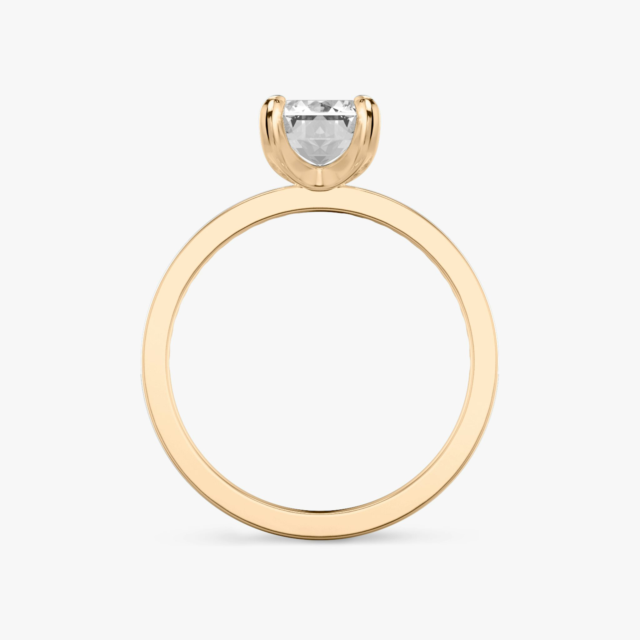 The Devotion | Emerald | 14k | Rose Gold | bandAccent: Pavé | bandStoneShape: Round Brilliant | bandStoneStyle: original | diamondOrientation: vertical | caratWeight: other