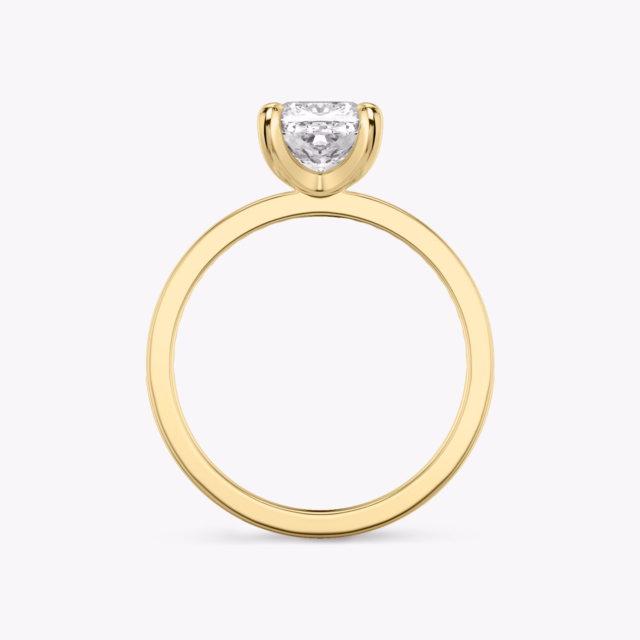 The Devotion | Cushion | 18k | Yellow Gold | bandAccent: Pavé | bandStoneShape: Round Brilliant | bandStoneStyle: original | diamondOrientation: vertical | caratWeight: other