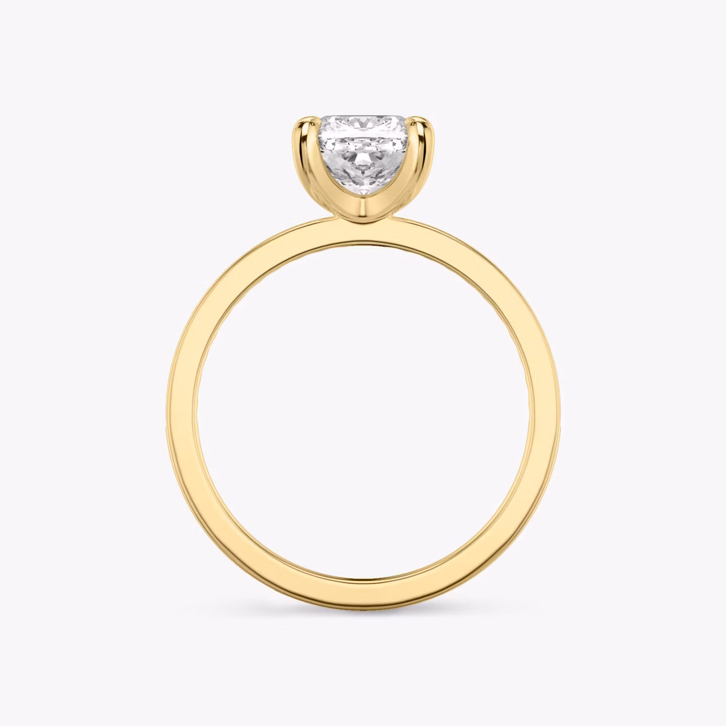 The Devotion | Cushion | 18k | Yellow Gold | bandAccent: Pavé | bandStoneShape: Round Brilliant | bandStoneStyle: original | diamondOrientation: vertical | caratWeight: other