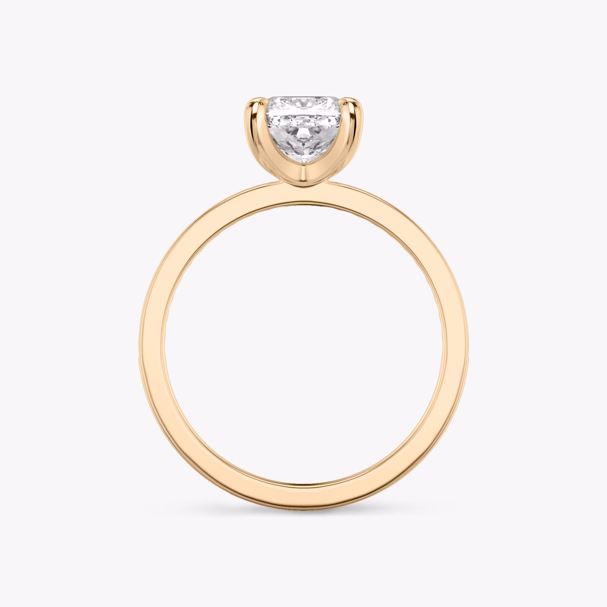 The Devotion | Cushion | 14k | Rose Gold | bandAccent: Pavé | bandStoneShape: Round Brilliant | bandStoneStyle: original | diamondOrientation: vertical | caratWeight: other