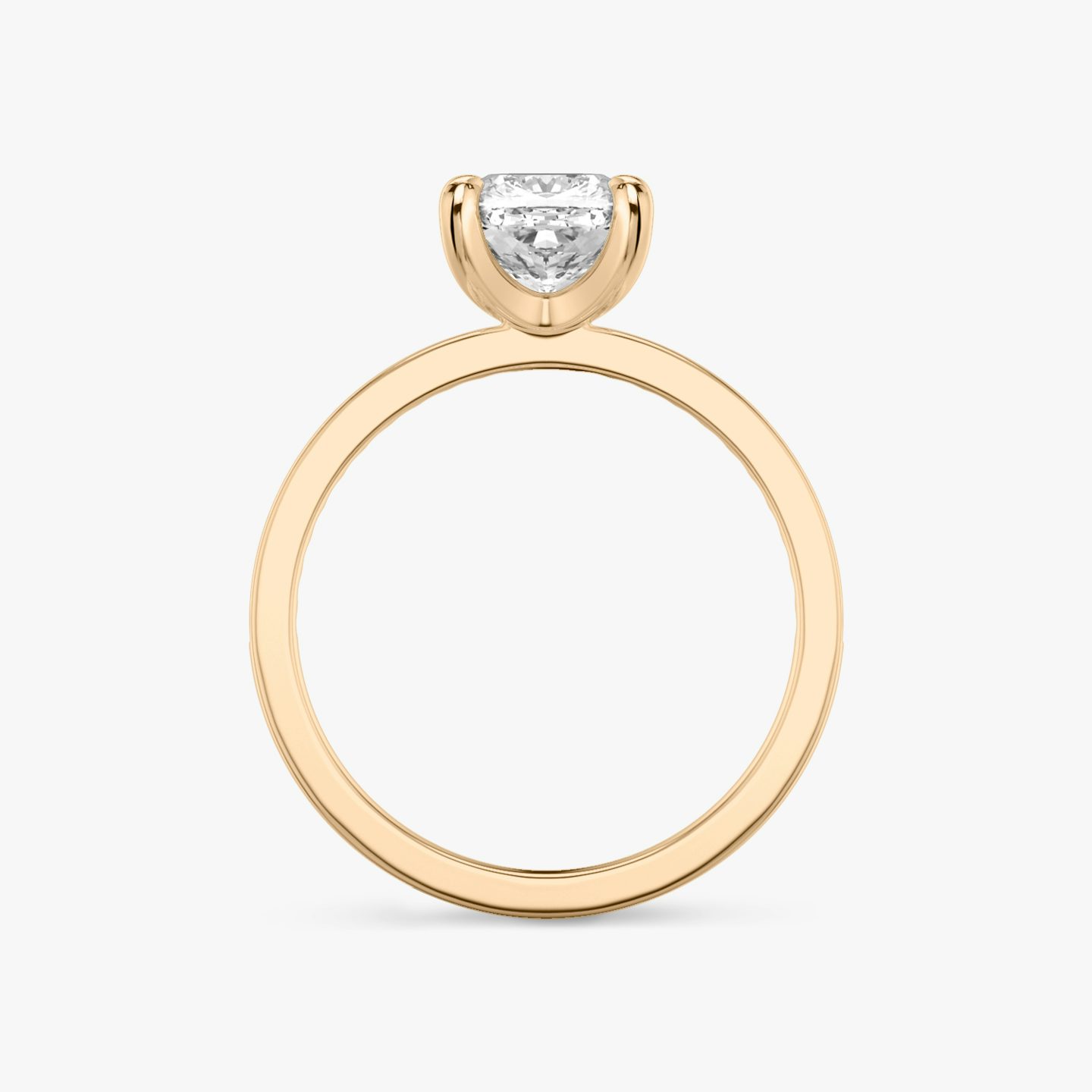 The Devotion | Cushion | 14k | Rose Gold | bandAccent: Pavé | bandStoneShape: Round Brilliant | bandStoneStyle: original | diamondOrientation: vertical | caratWeight: other