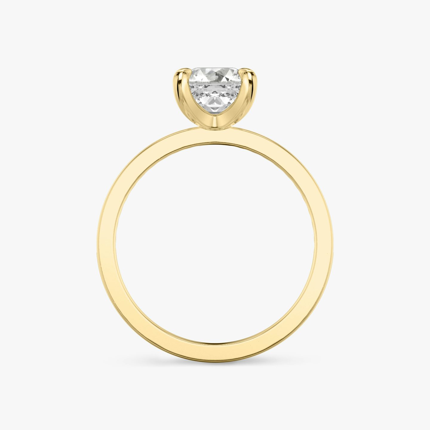 The Devotion | Asscher | 18k | Yellow Gold | bandAccent: Pavé | bandStoneShape: Round Brilliant | bandStoneStyle: original | diamondOrientation: vertical | caratWeight: other