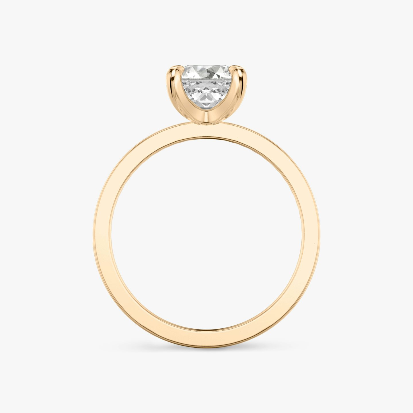 Devotion | Asscher | 14k | Roségold | bandAccent: Mit Pavé-Besatz | bandStoneShape: Rund | bandStoneStyle: original | diamondOrientation: vertical | caratWeight: other