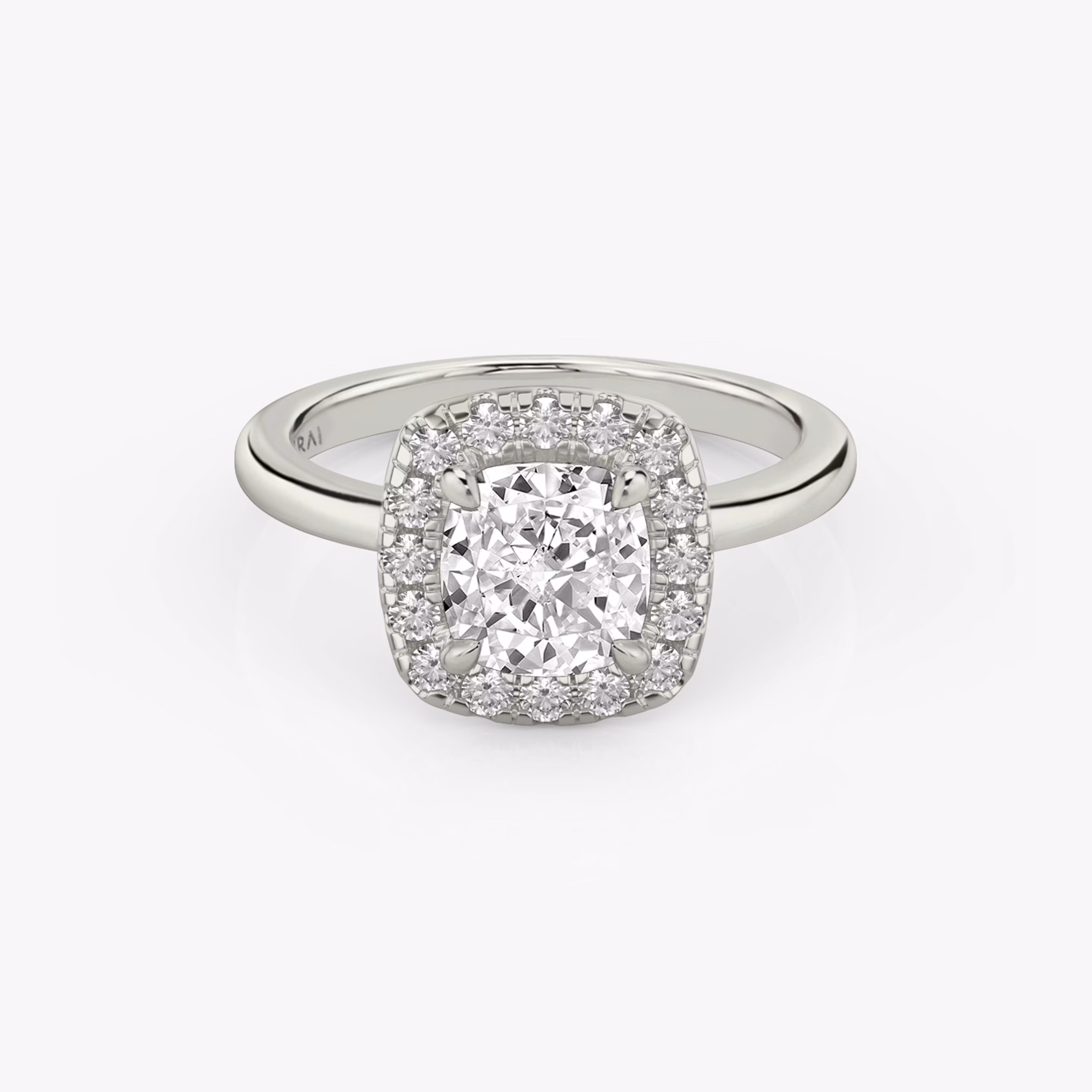 Platinum Cushion Cut Halo