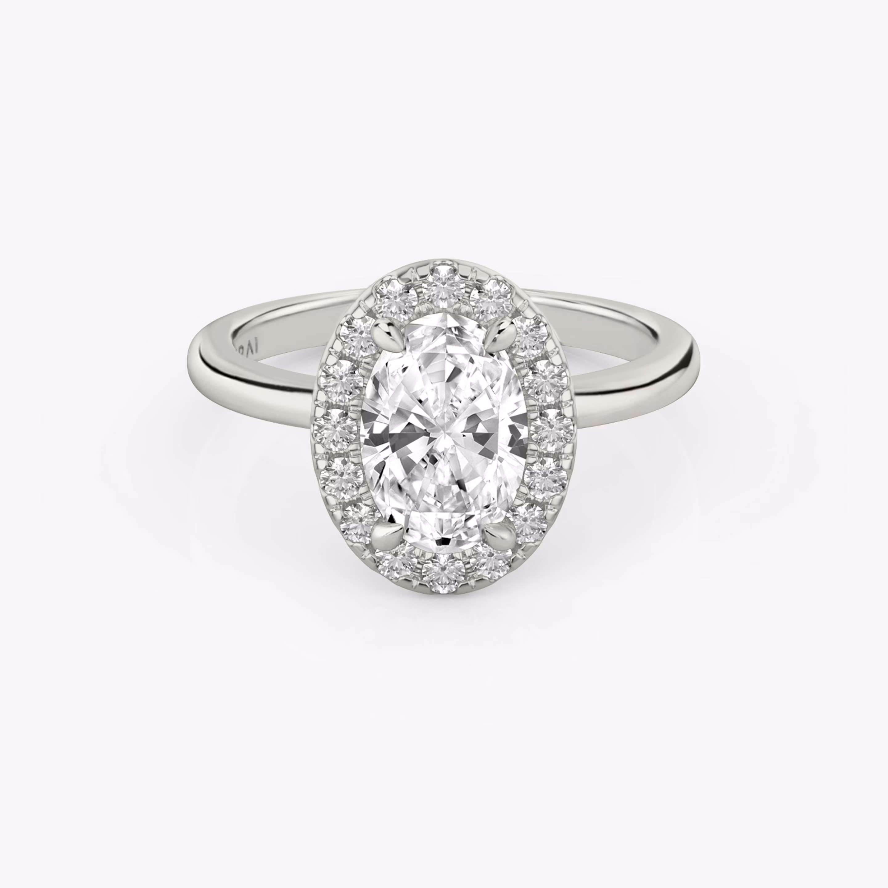 oval halo ring