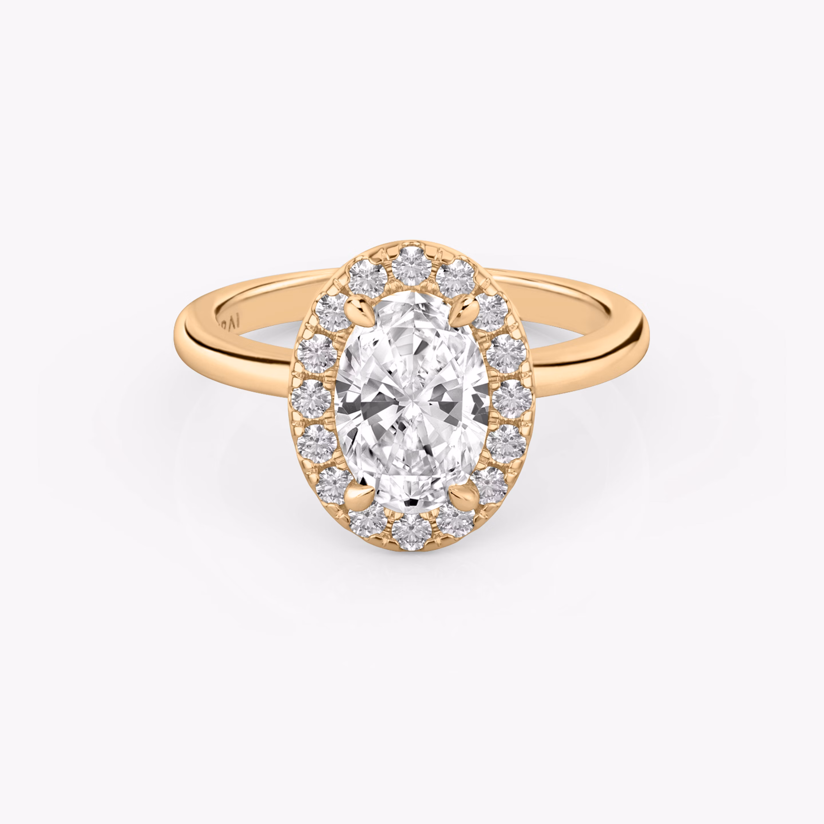 Oval Halo Engagement Ring