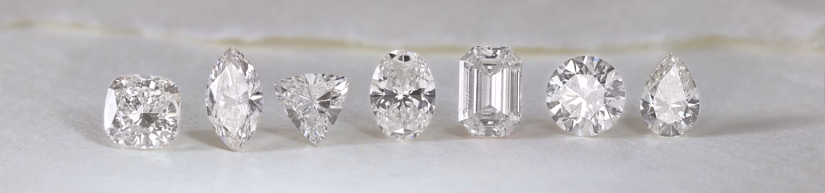 loose diamonds in various diamond shapes