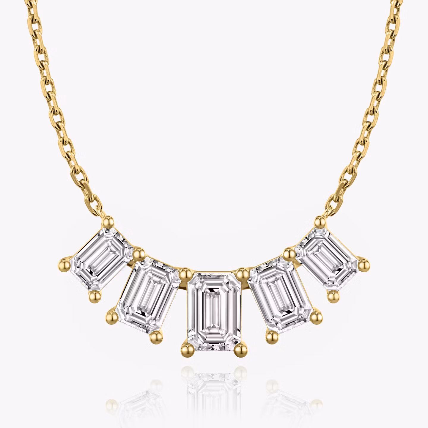 Arc Necklace Emerald | Yellow Gold