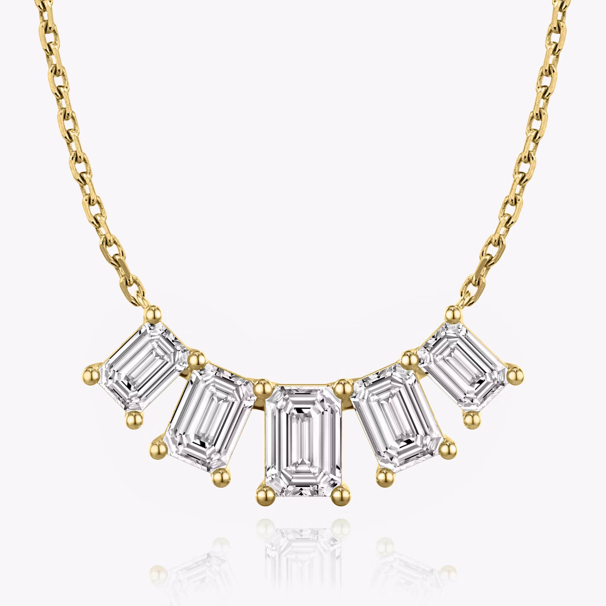 Arc Necklace Emerald | Yellow Gold