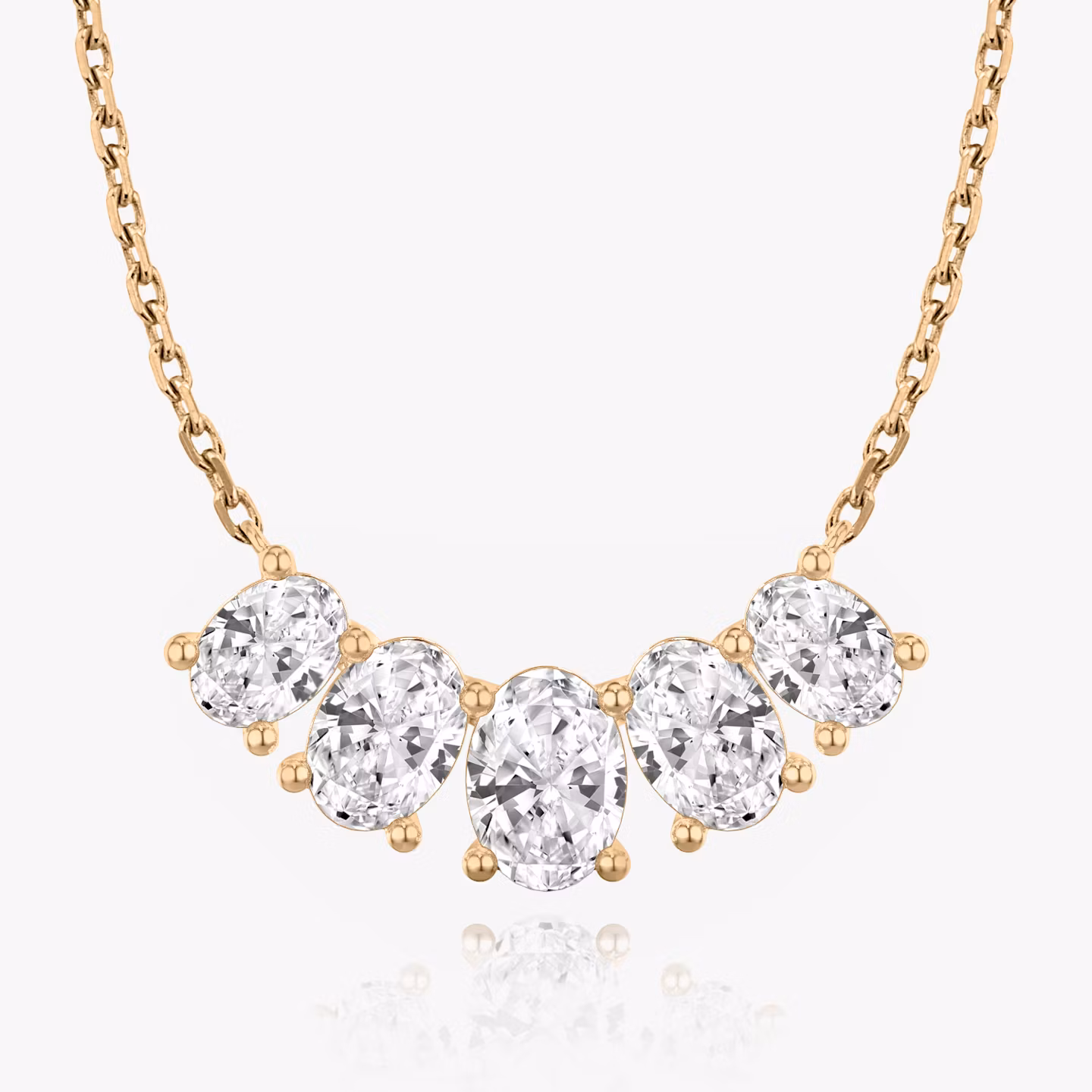 Arc Necklace Oval | Rose Gold