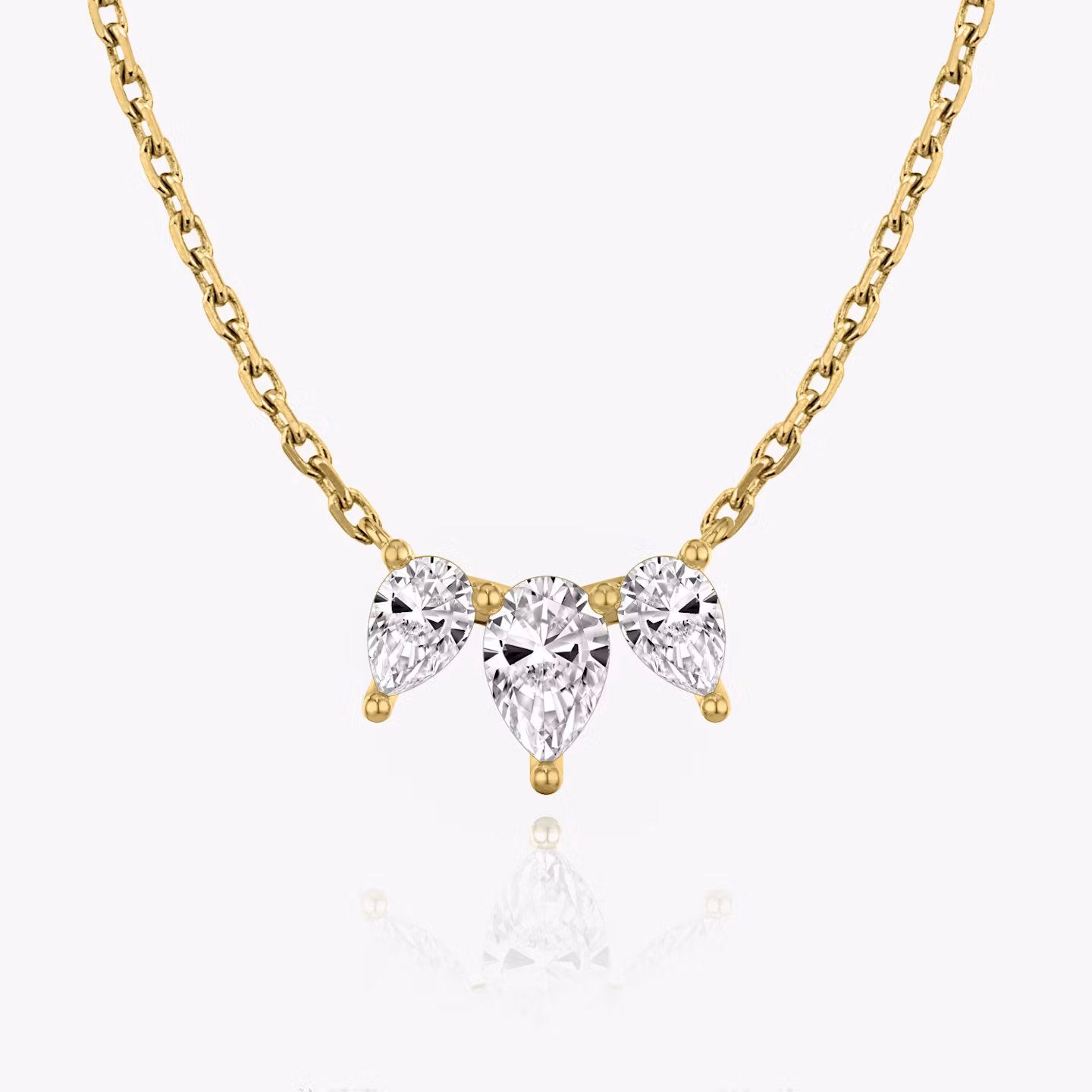 Arc Necklace Pear | Yellow Gold