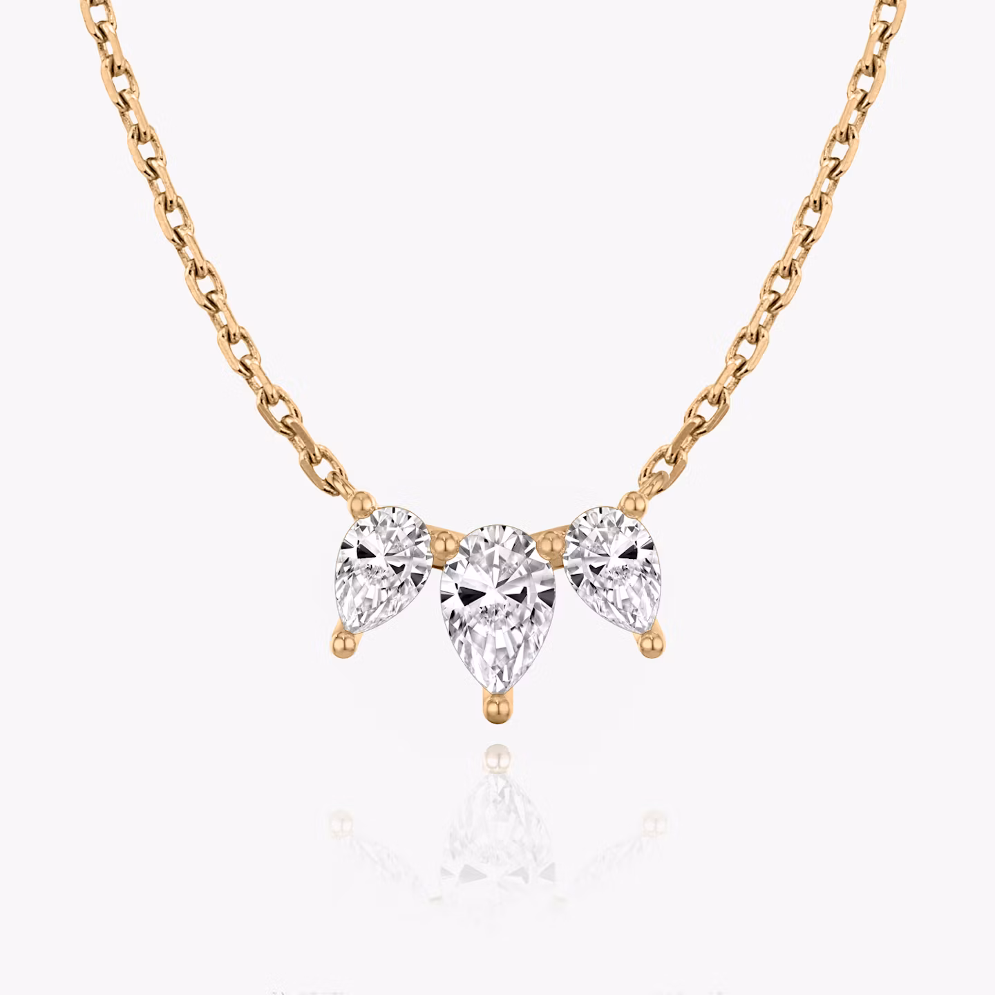 Arc Necklace Pear | Rose Gold