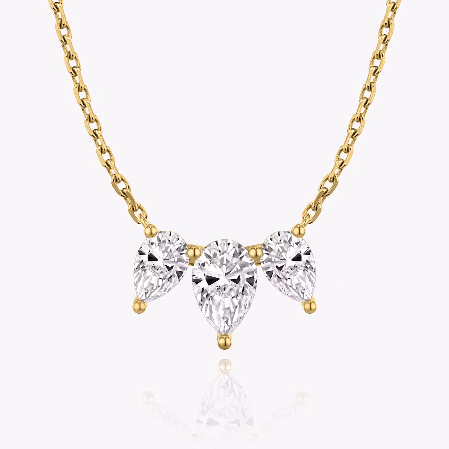 Arc Necklace Pear | Yellow Gold