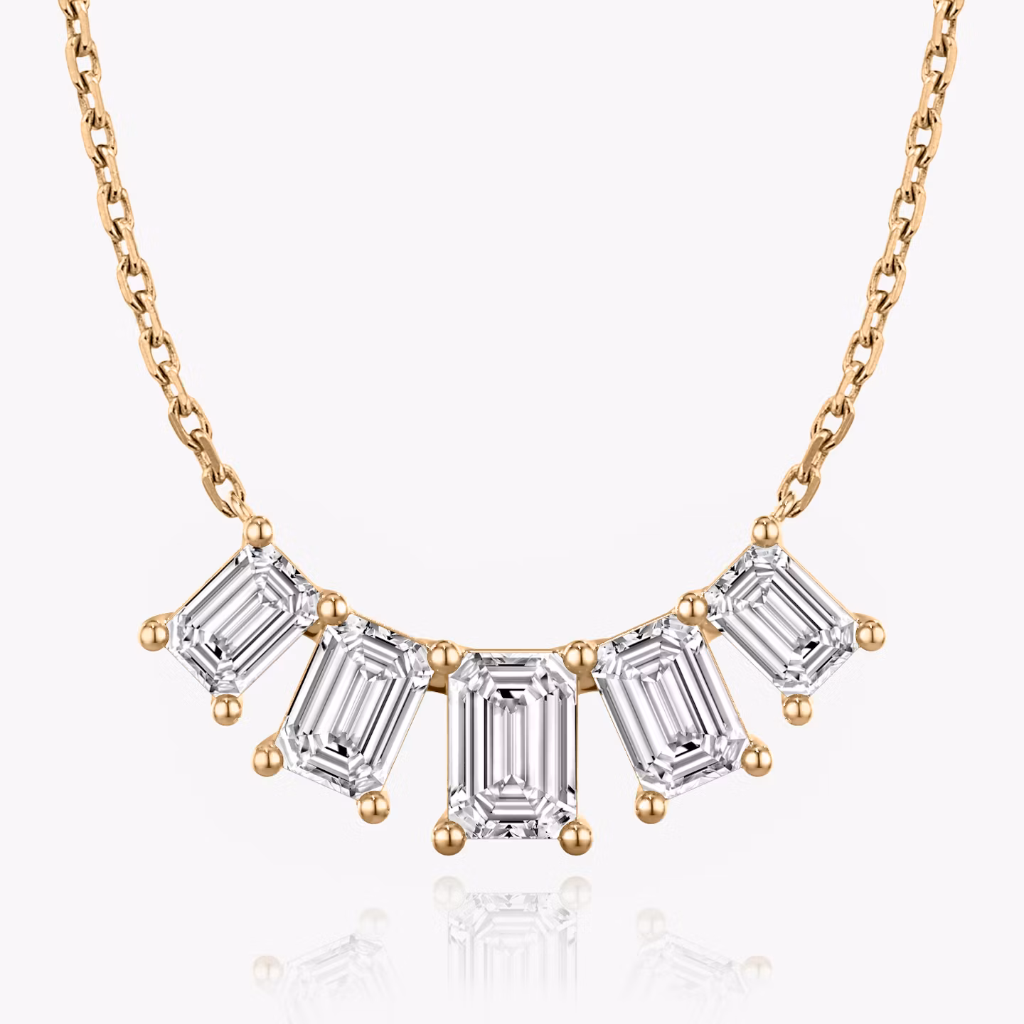 Arc Halskette Emerald | Rose Gold