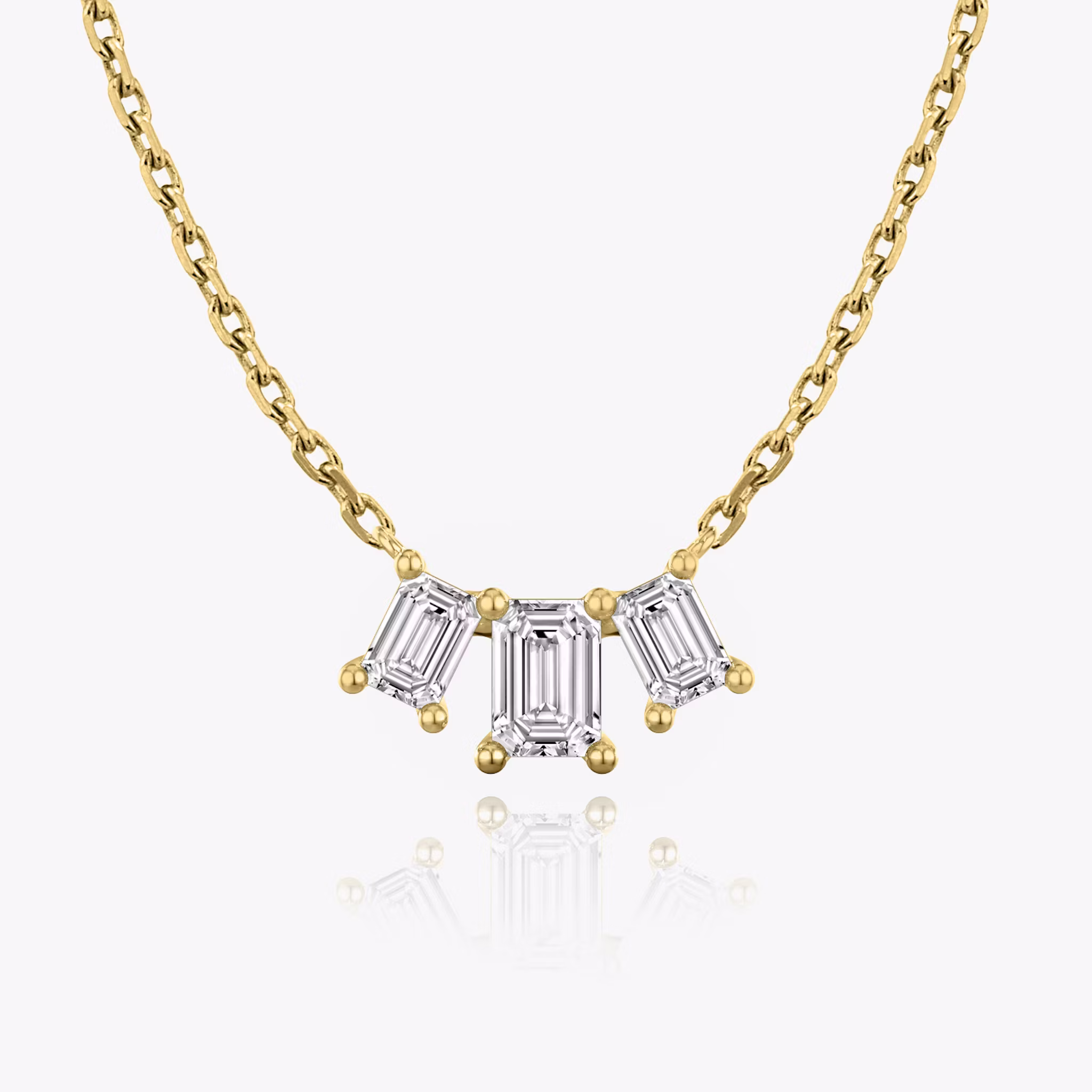 Arc Necklace Emerald | Yellow Gold