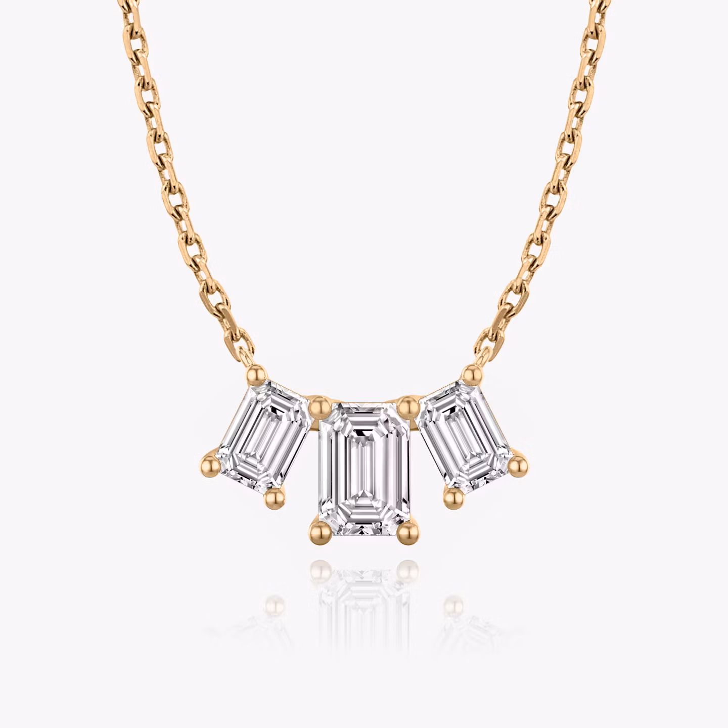 Arc Halskette Emerald | Rose Gold