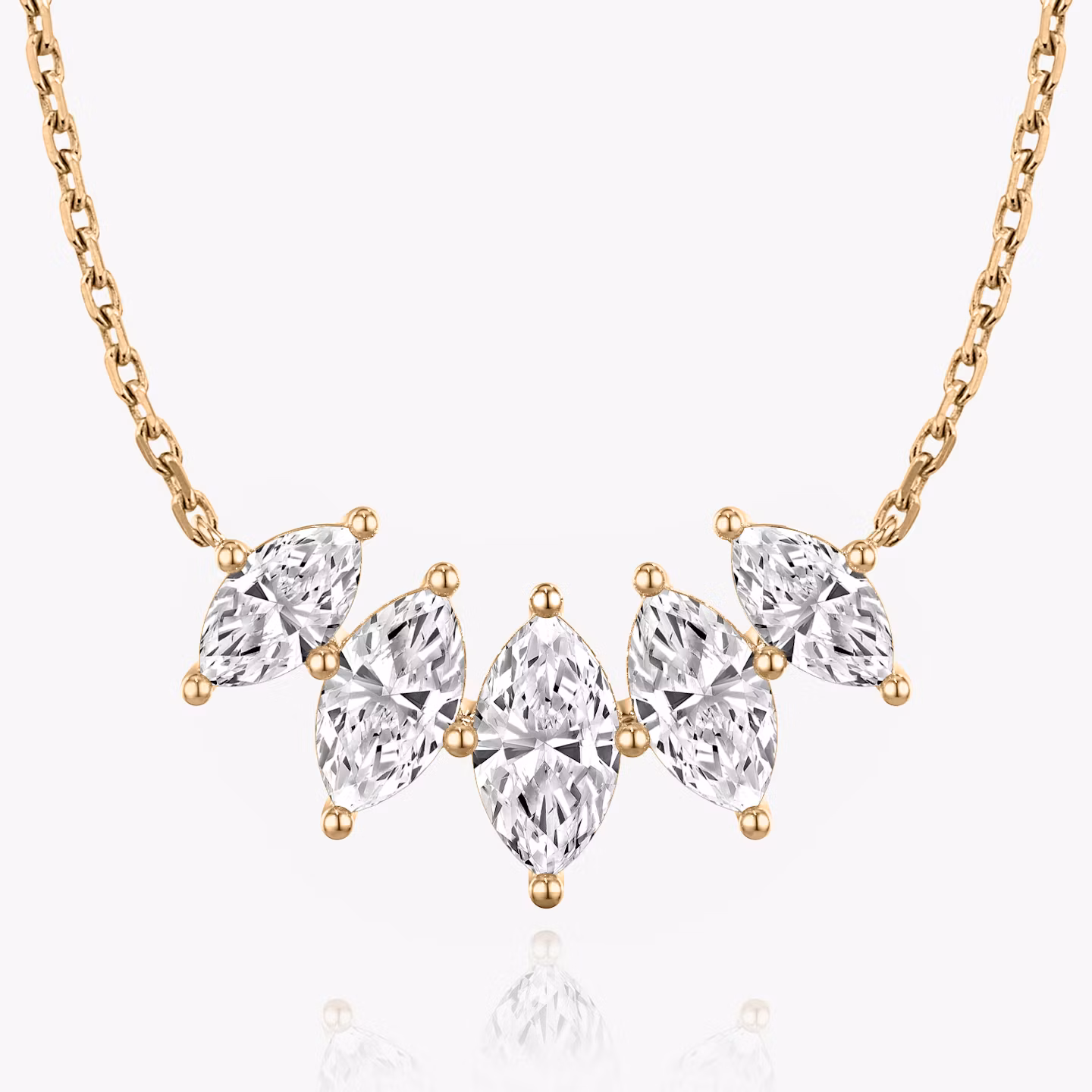Arc Necklace Marquise | Rose Gold
