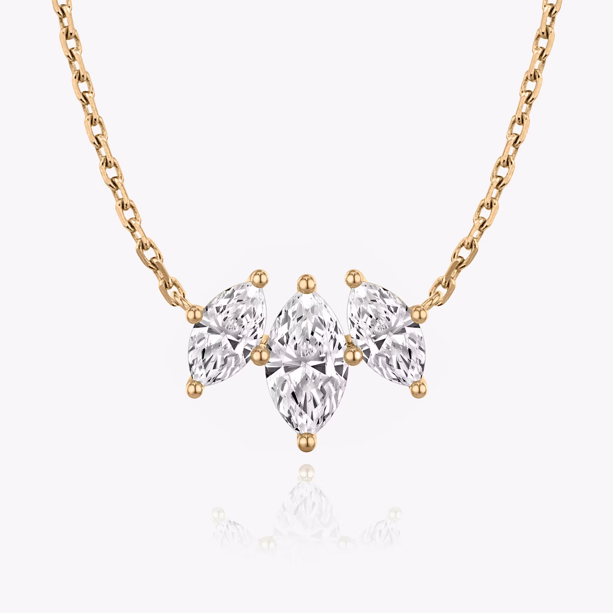 Arc Necklace Marquise | Rose Gold