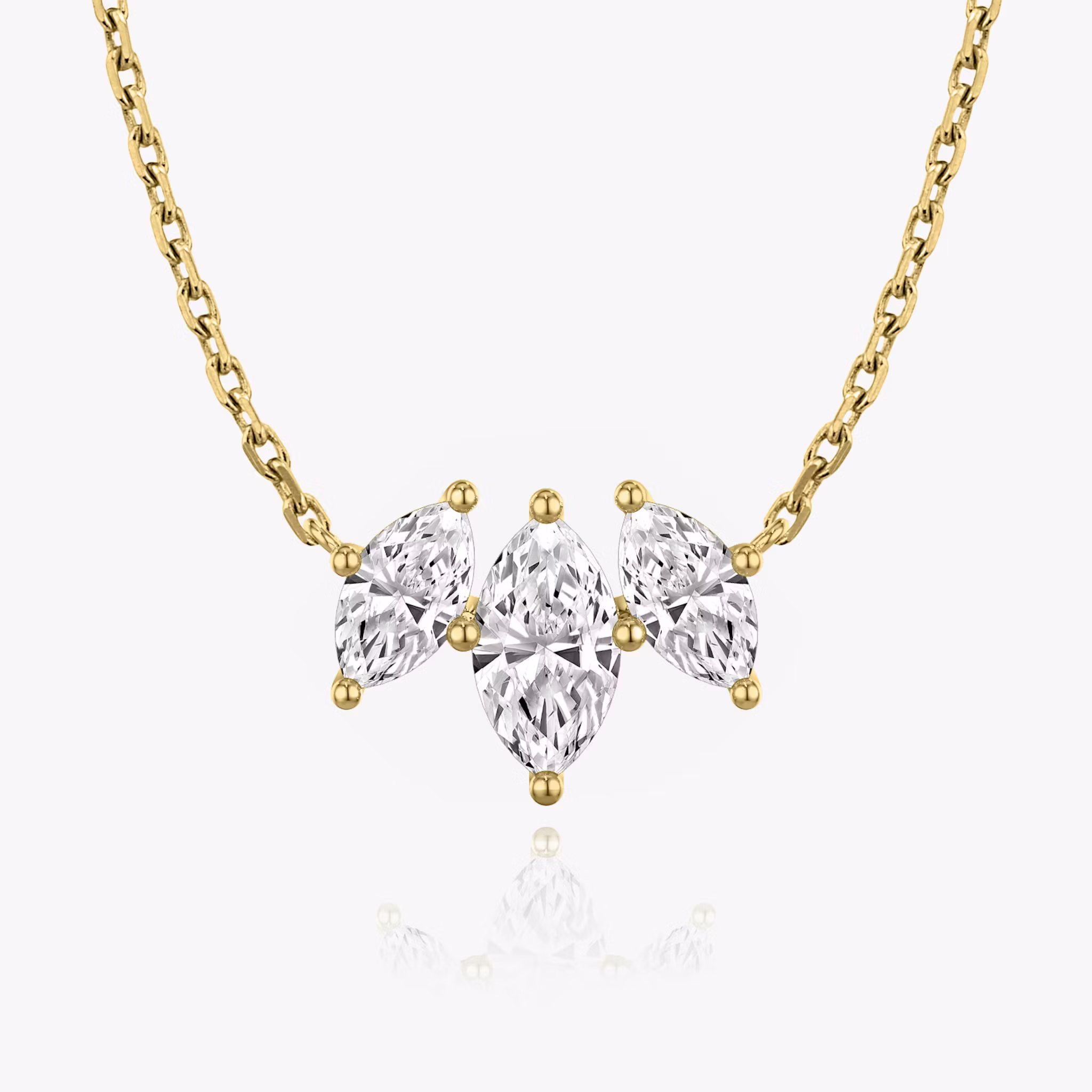Arc Necklace Marquise | Yellow Gold