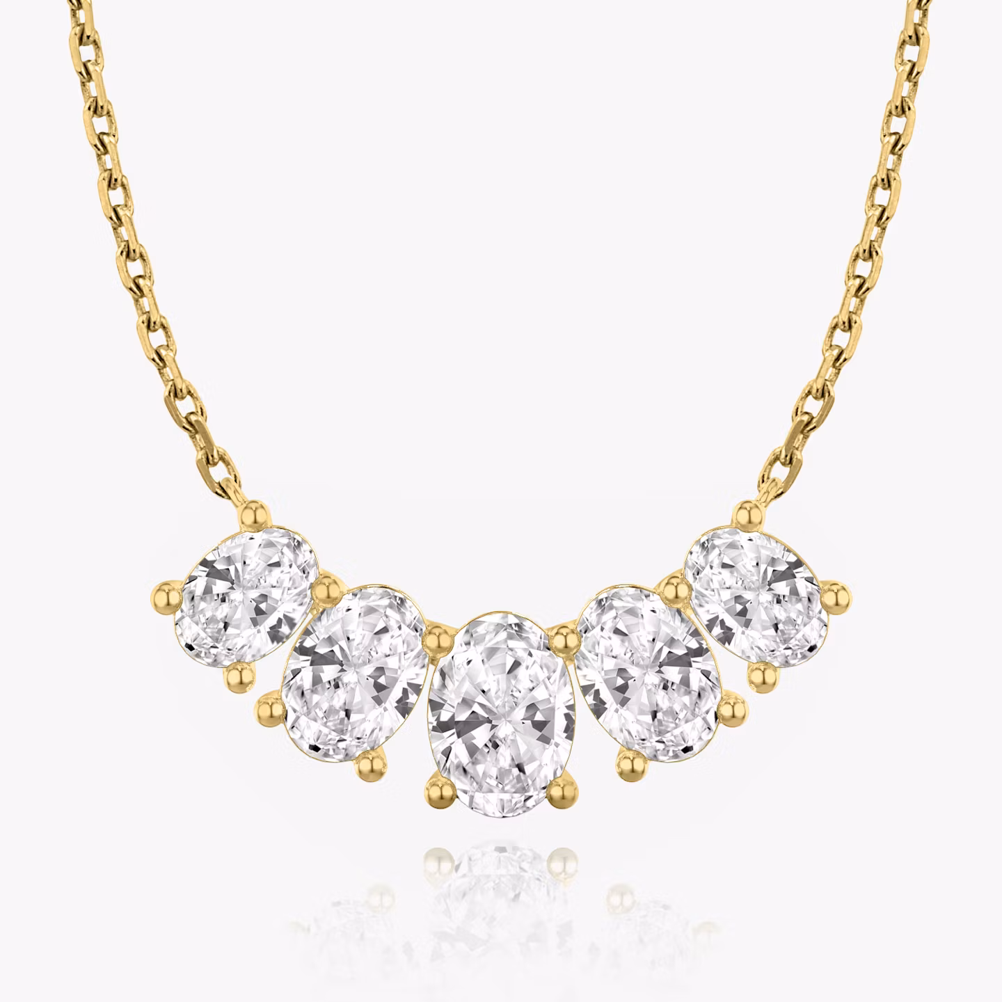 Arc Necklace Oval | Yellow Gold
