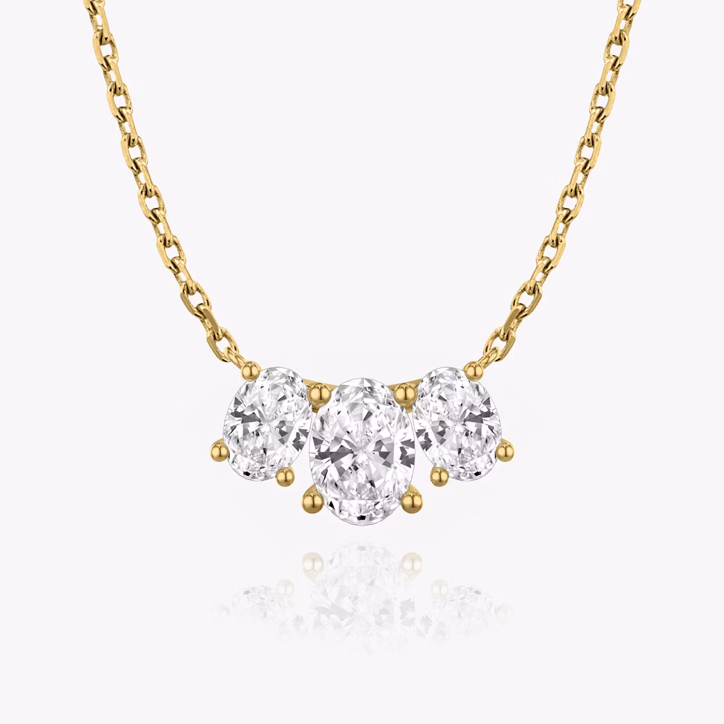 Arc Necklace Oval | Yellow Gold