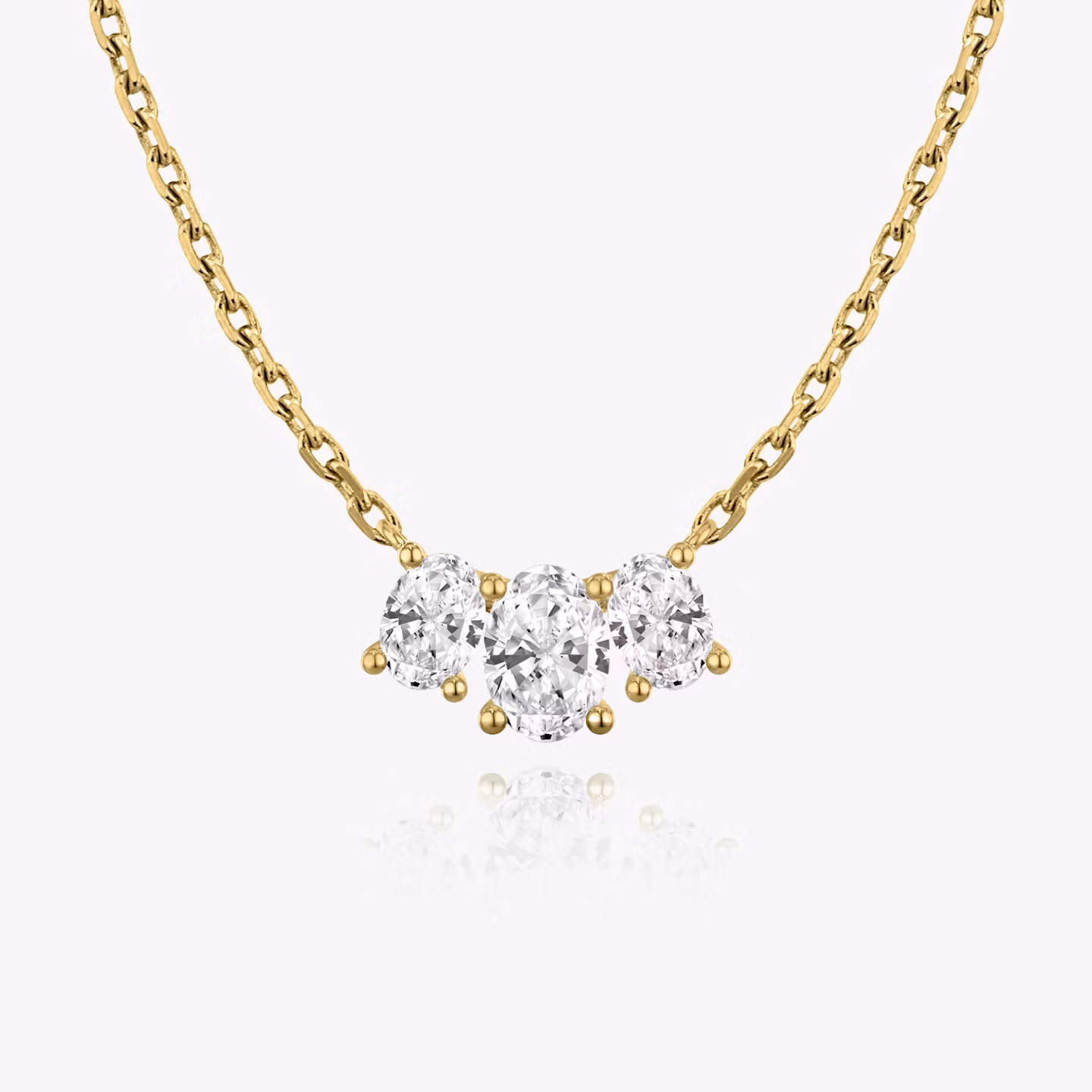 Arc Necklace Oval | Yellow Gold
