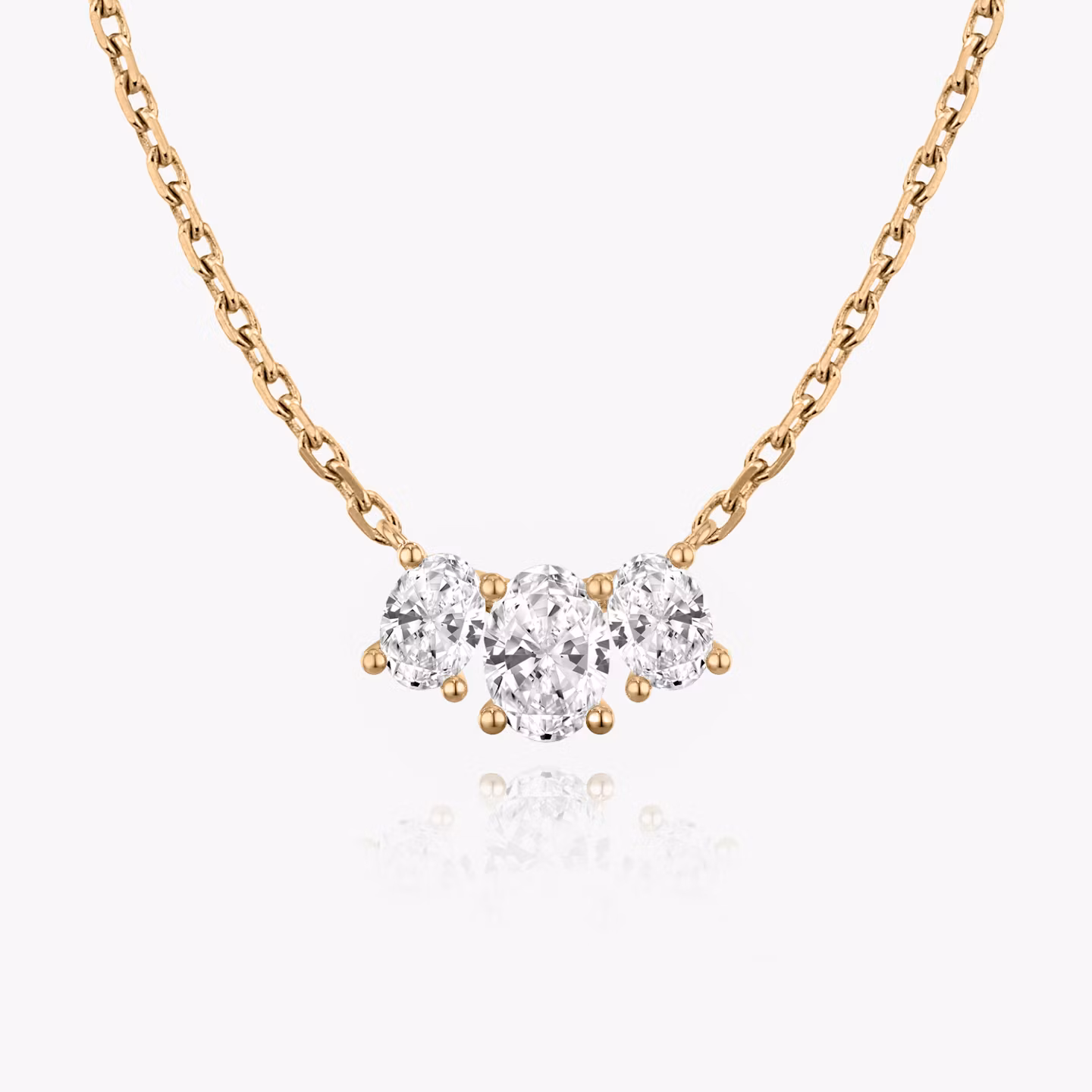 Arc Necklace Oval | Rose Gold