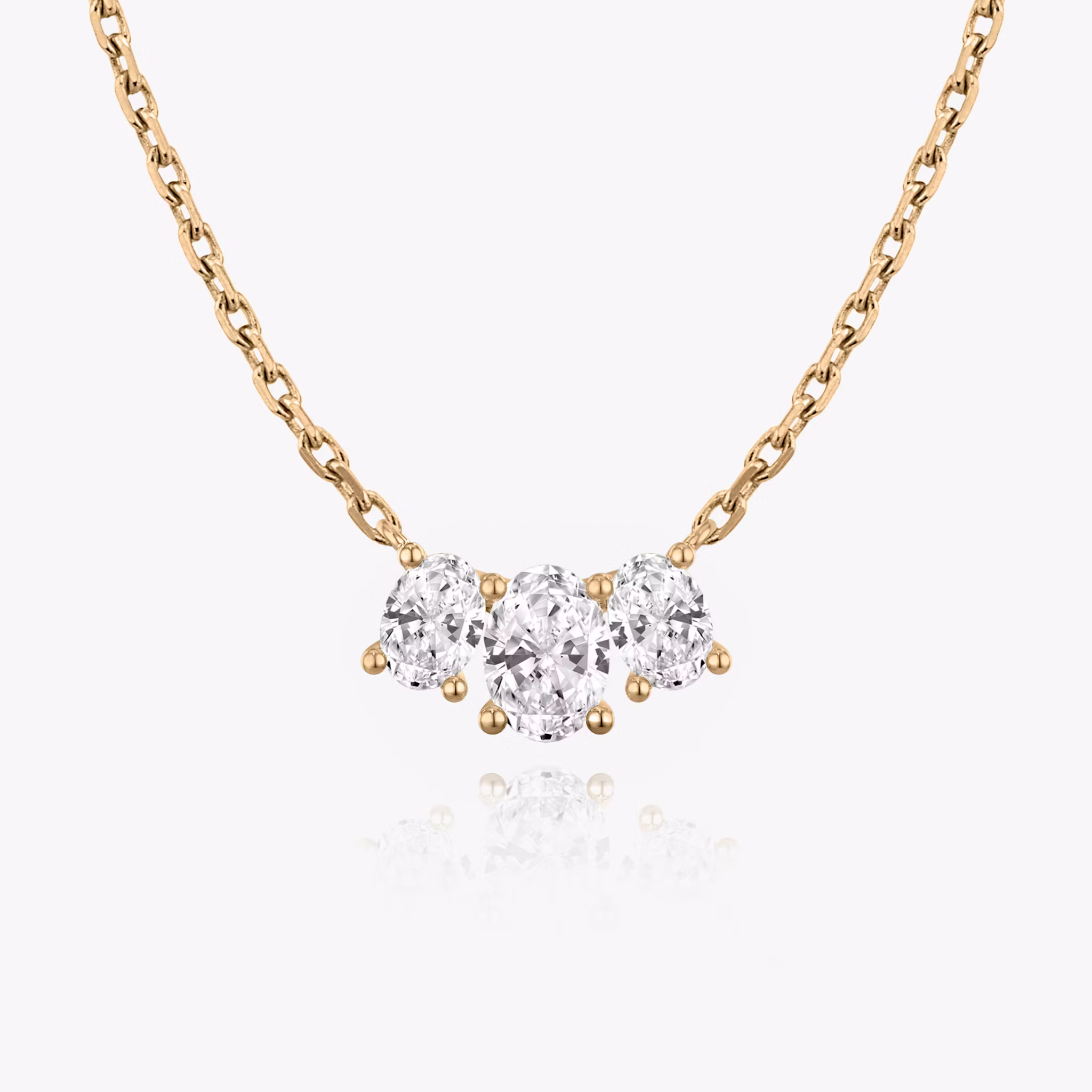 Arc Necklace Oval | Rose Gold