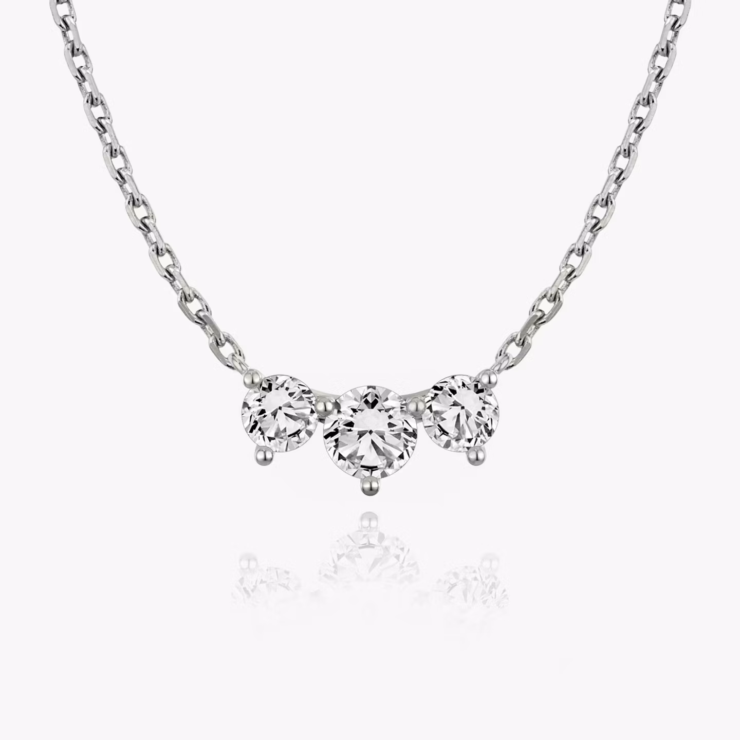 Arc Halskette Rund | White Gold