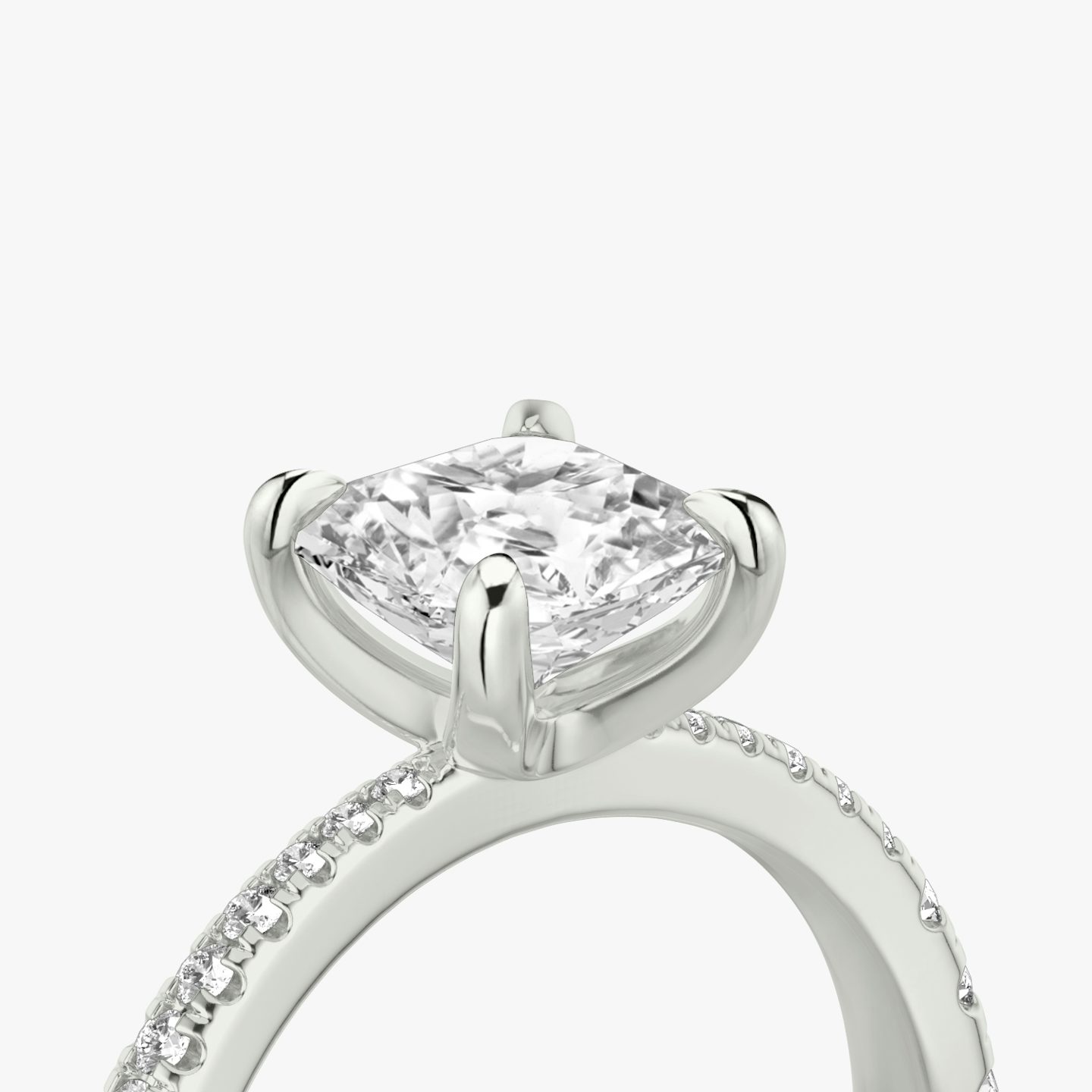 The Tapered Classic | Asscher | Platinum | bandAccent: Pavé | diamondOrientation: vertical | caratWeight: other