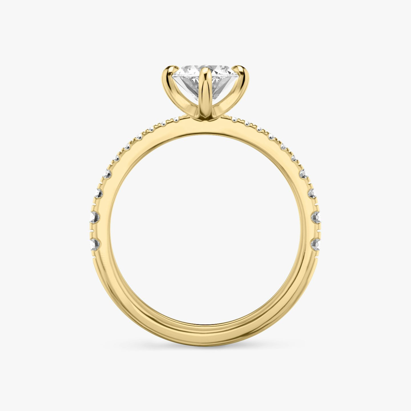 The Tapered Classic | Marquise | 18k | Yellow Gold | bandAccent: Pavé | diamondOrientation: vertical | caratWeight: other
