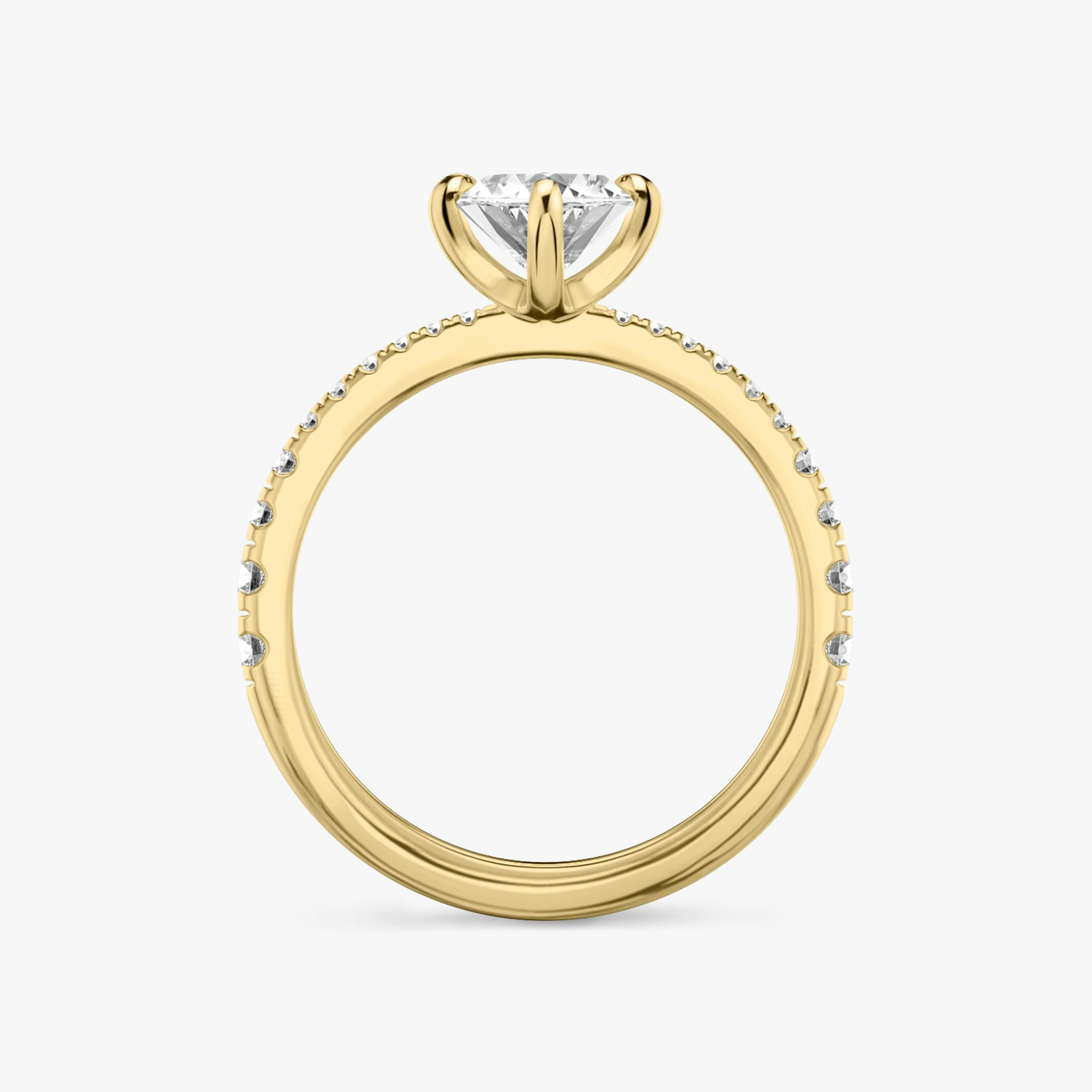 The Tapered Classic | Marquise | 18k | Yellow Gold | bandAccent: Pavé | diamondOrientation: vertical | caratWeight: other