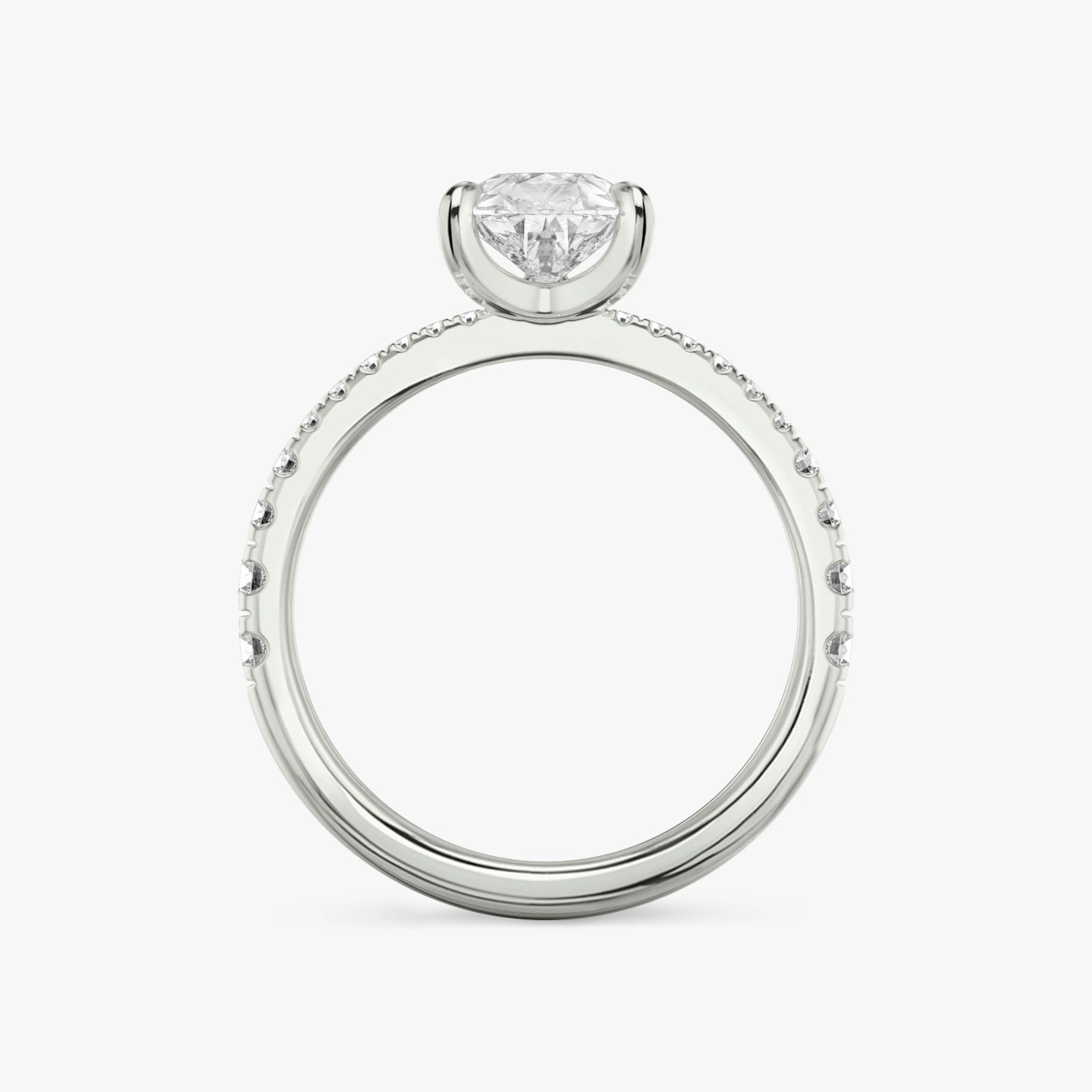 Tapered Classic | Tropfen | Platin | bandAccent: Mit Pavé-Besatz | diamondOrientation: vertical | caratWeight: other