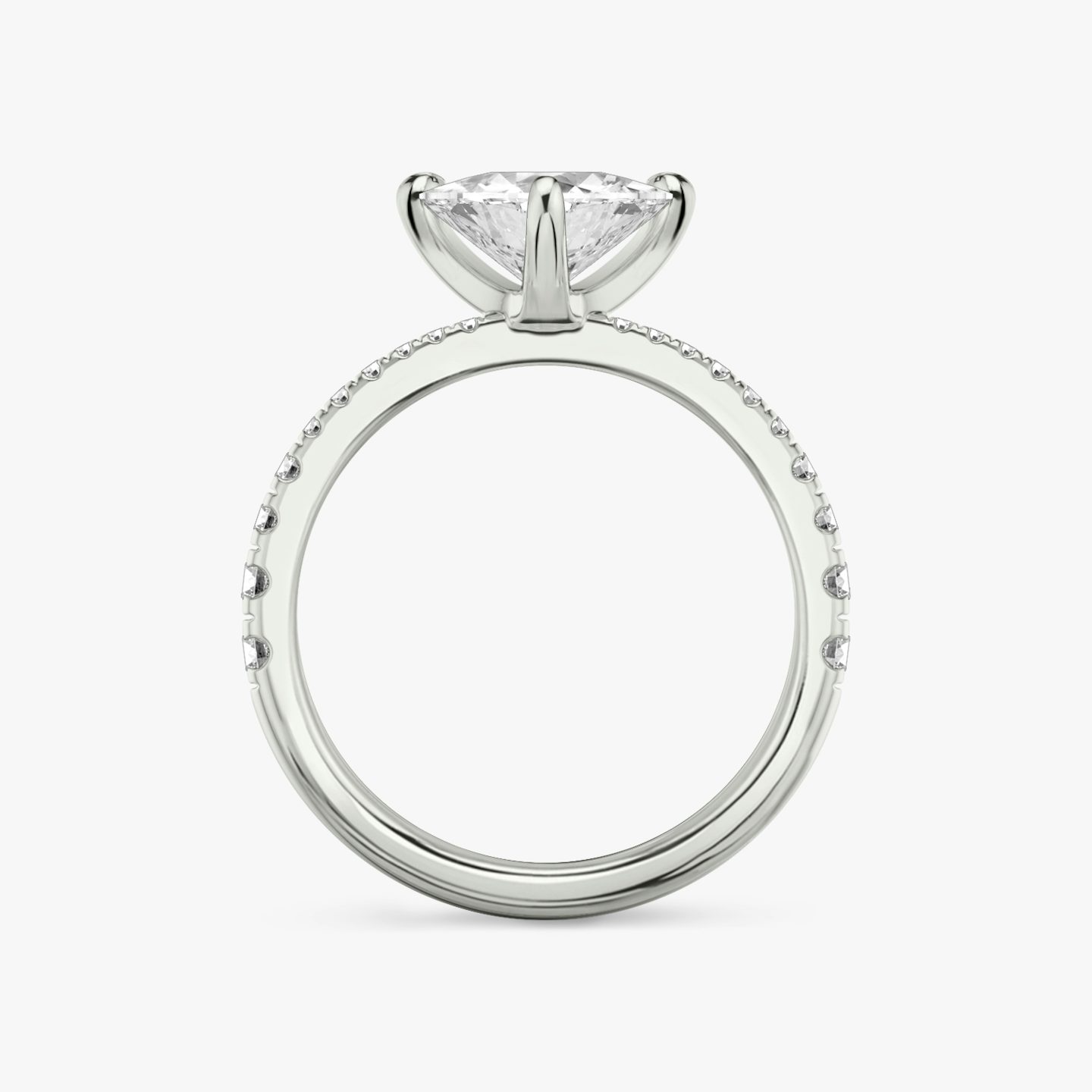 The Tapered Classic | Trillion | Platinum | bandAccent: Pavé | diamondOrientation: vertical | caratWeight: other