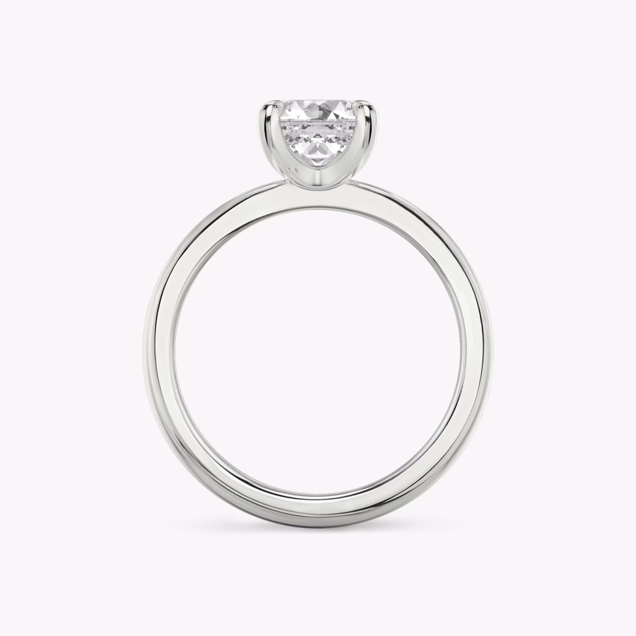 The Tapered Classic | Asscher | Platinum | bandAccent: Plain | diamondOrientation: vertical | caratWeight: other