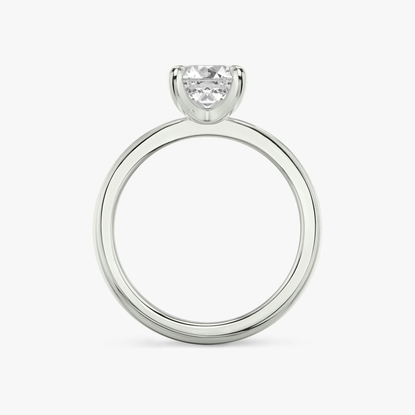 Tapered Classic | Asscher | Platin | bandAccent: Ohne Pavé-Besatz | diamondOrientation: vertical | caratWeight: other