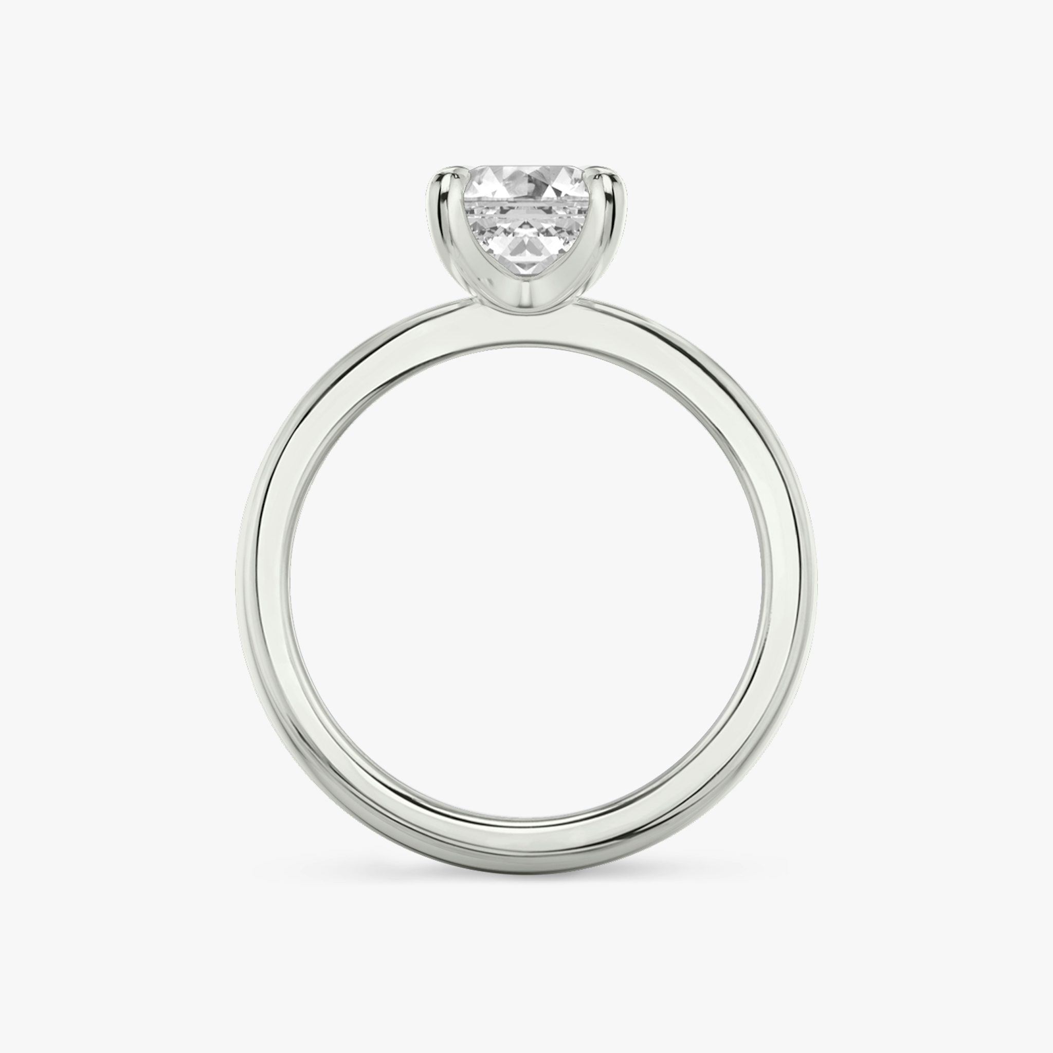 The Tapered Classic | Asscher | Platinum | bandAccent: Plain | diamondOrientation: vertical | caratWeight: other